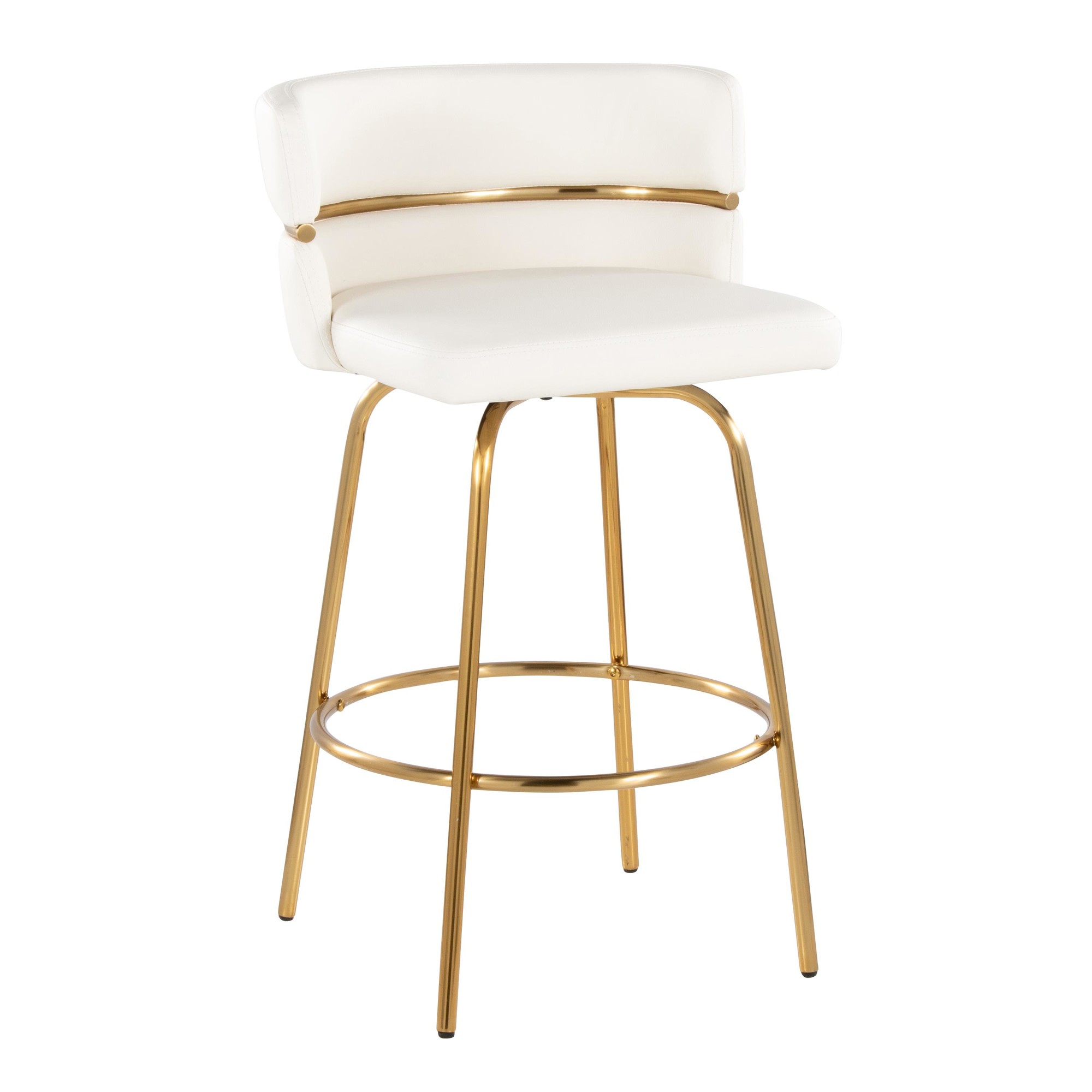 Cinch-26-Gold-Metal-White-Contemporary-Counter-Stools-Set-of-2-4