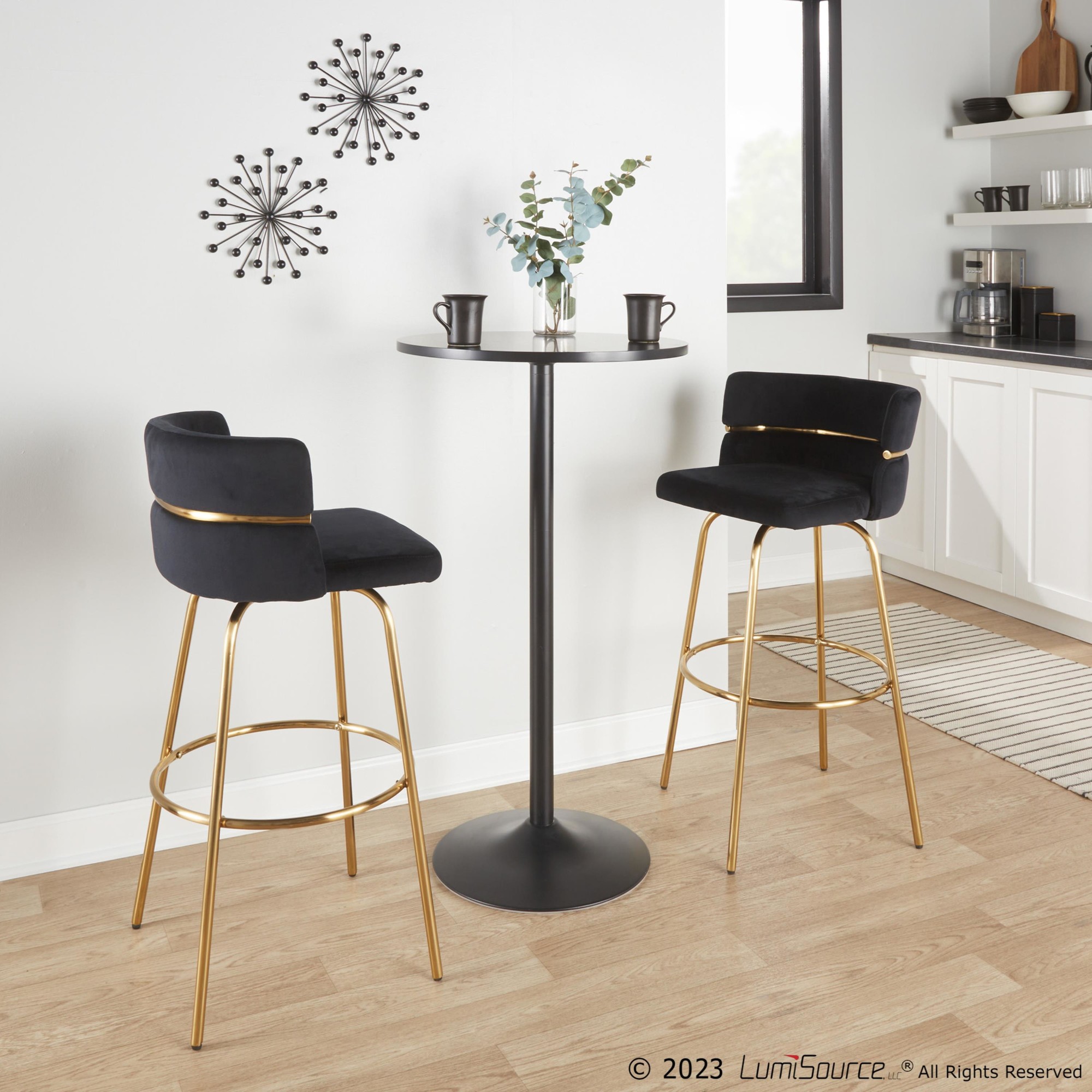 Cinch-30-Gold-Black-Velvet-Glam-Swivel-Barstools-Set-of-2-2