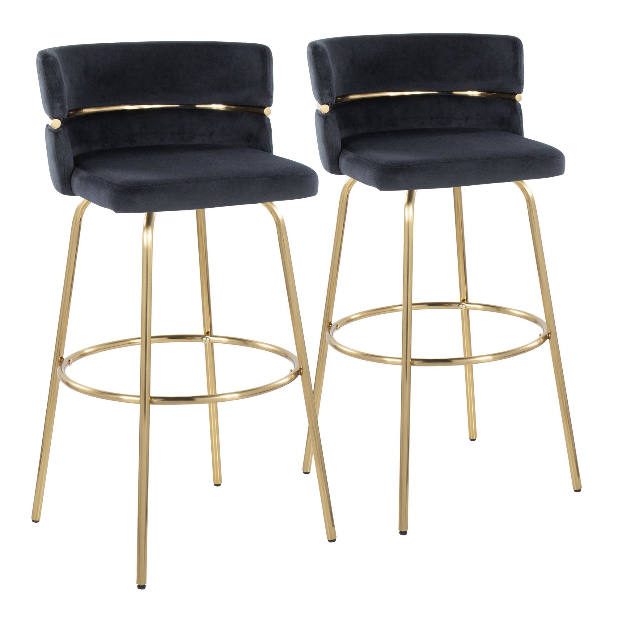 Cinch-30-Gold-Black-Velvet-Glam-Swivel-Barstools-Set-of-2-4