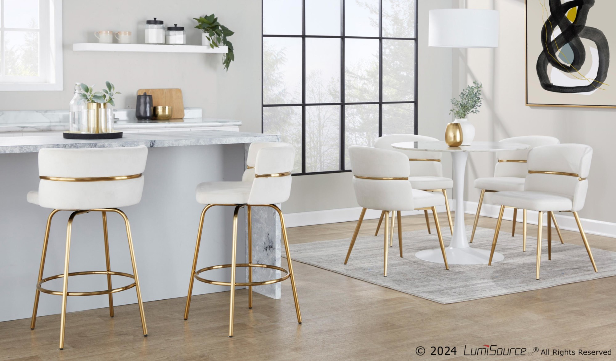 Cinch-Claire-26-Gold-Cream-Velvet-Swivel-Stools-Set-of-2-6