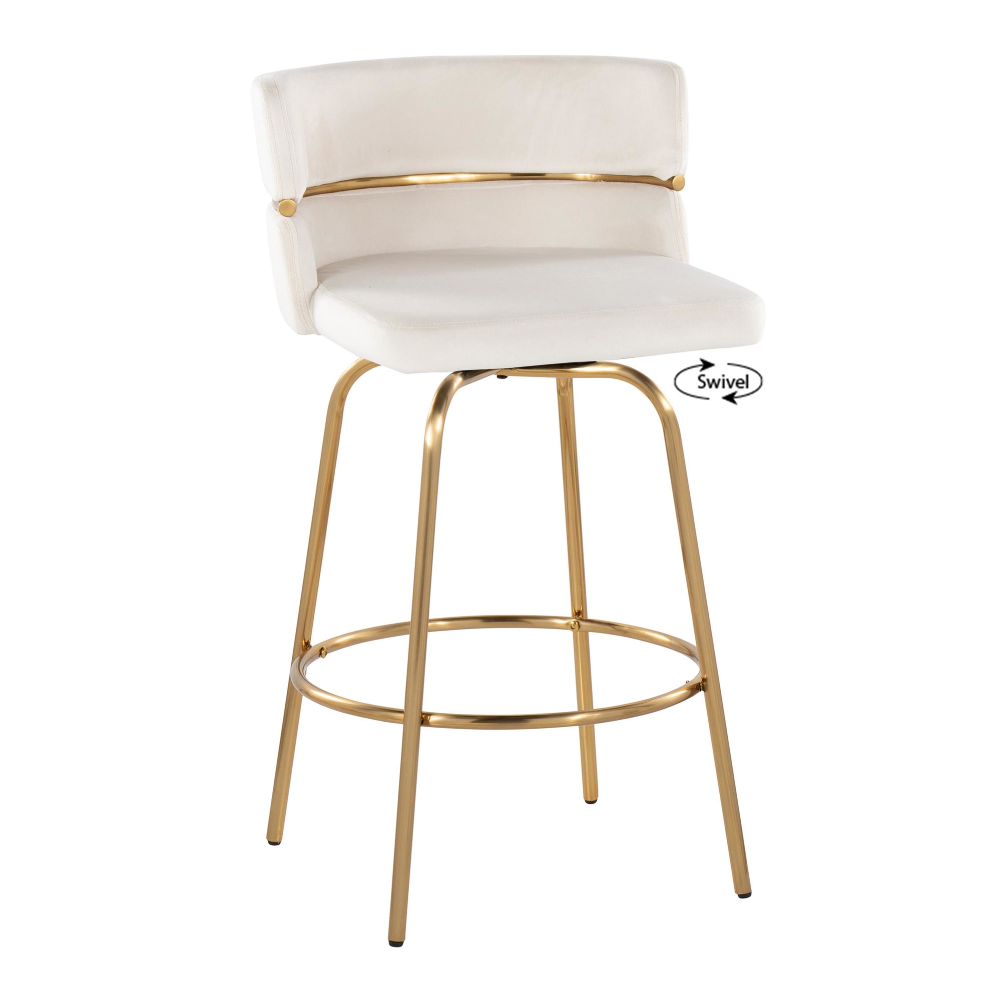 Cinch-Claire-26-Gold-Cream-Velvet-Swivel-Stools-Set-of-2-9