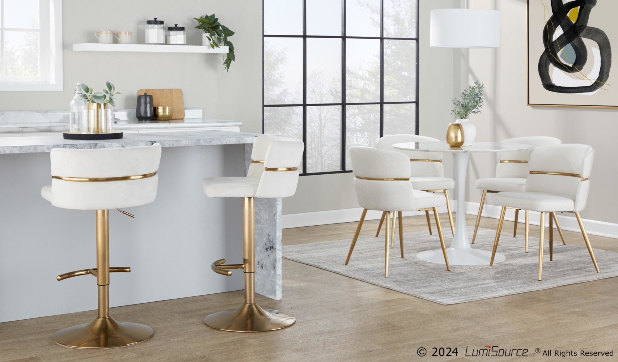 Cinch-Gold-Cream-Velvet-Swivel-Adjustable-Barstools-Set-of-2-4
