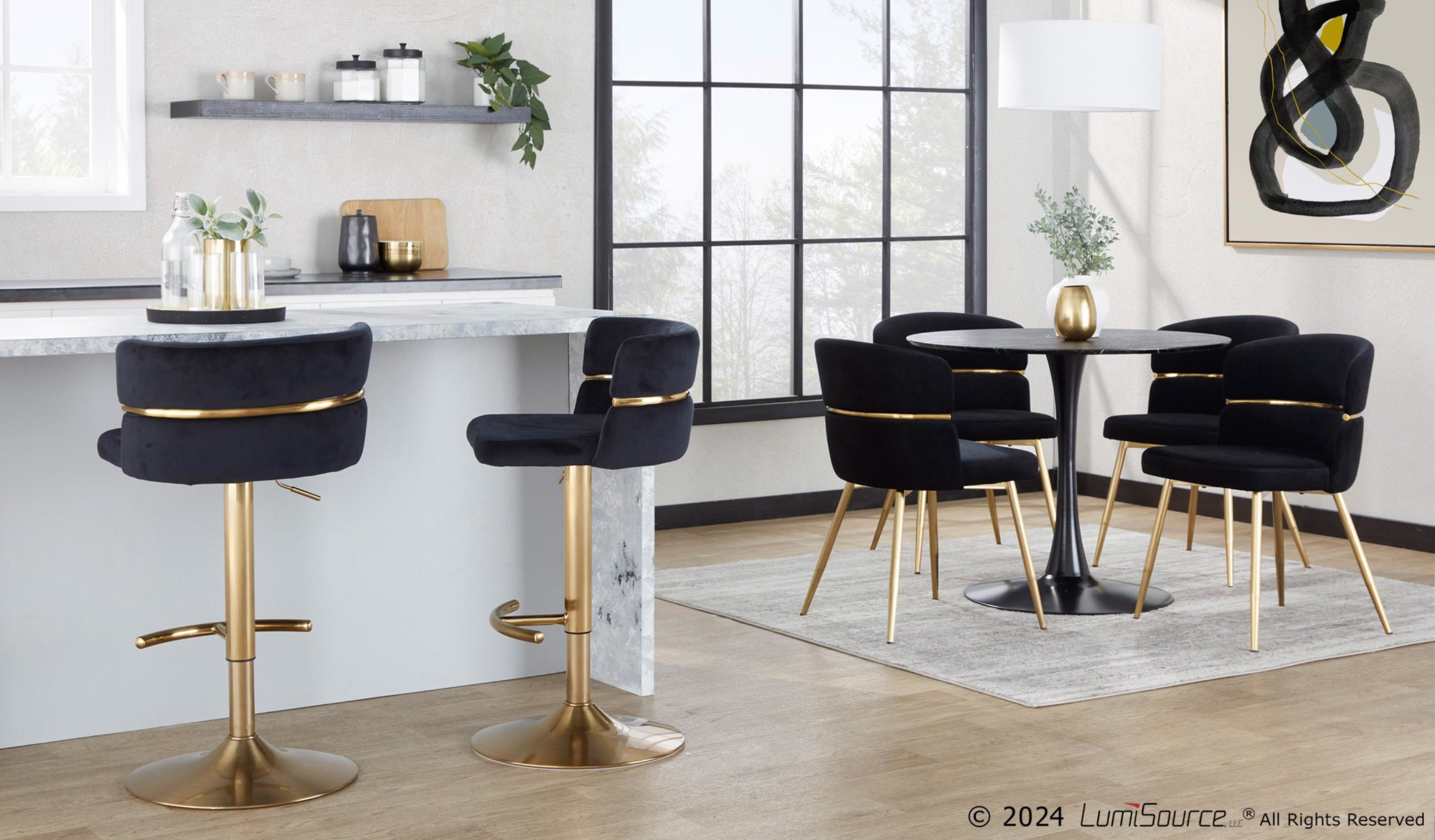 Cinch-Gold-and-Black-Velvet-Adjustable-Barstools-Set-of-2