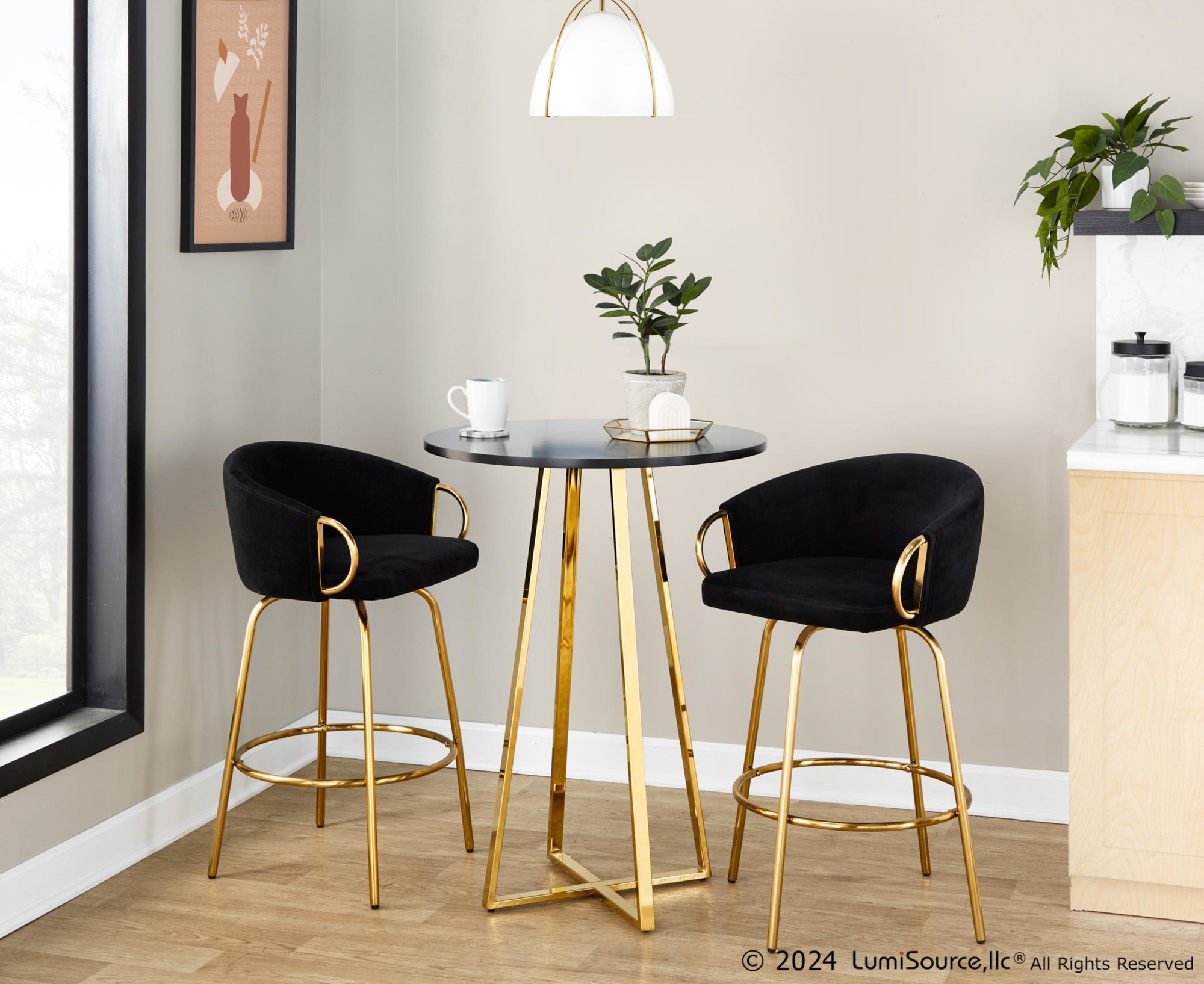 Claire-Gold-Steel-Black-Velvet-Counter-Stool-26-Inch-Set-of-2