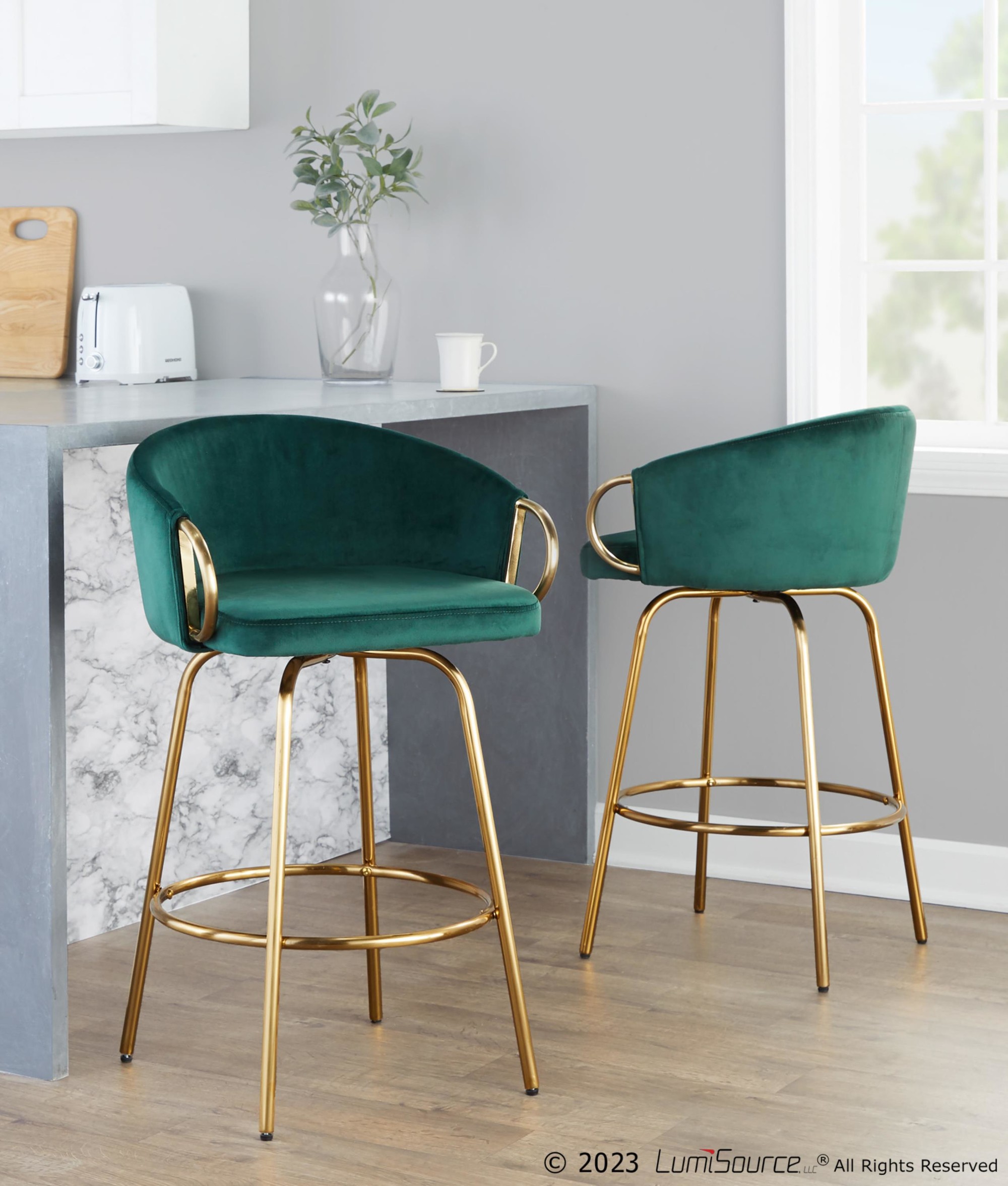 Claire-Gold-Steel-Green-Velvet-Contemporary-Counter-Stools-Set-of-2