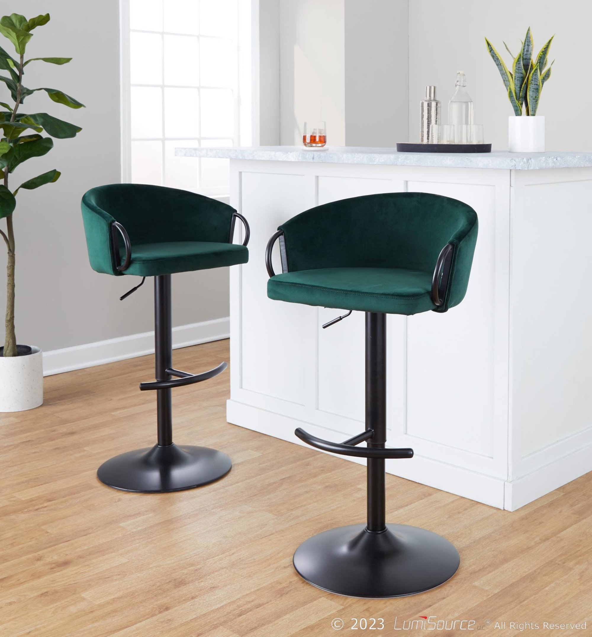 Claire-Green-Velvet-Contemporary-Adjustable-Swivel-Barstools-Set-of-2-2