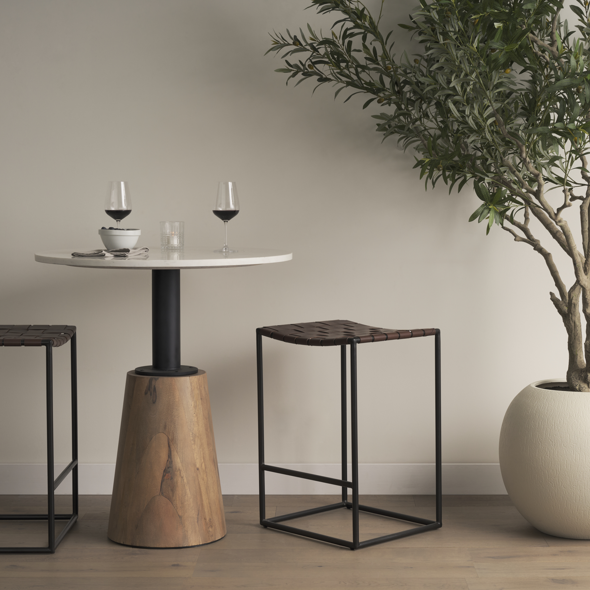 Clarissa-18.0L-x-16.0W-x-26.25H-Dark-Brown-Woven-Leather-Seat-W-Black-Iron-Frame-Counter-Stool-3