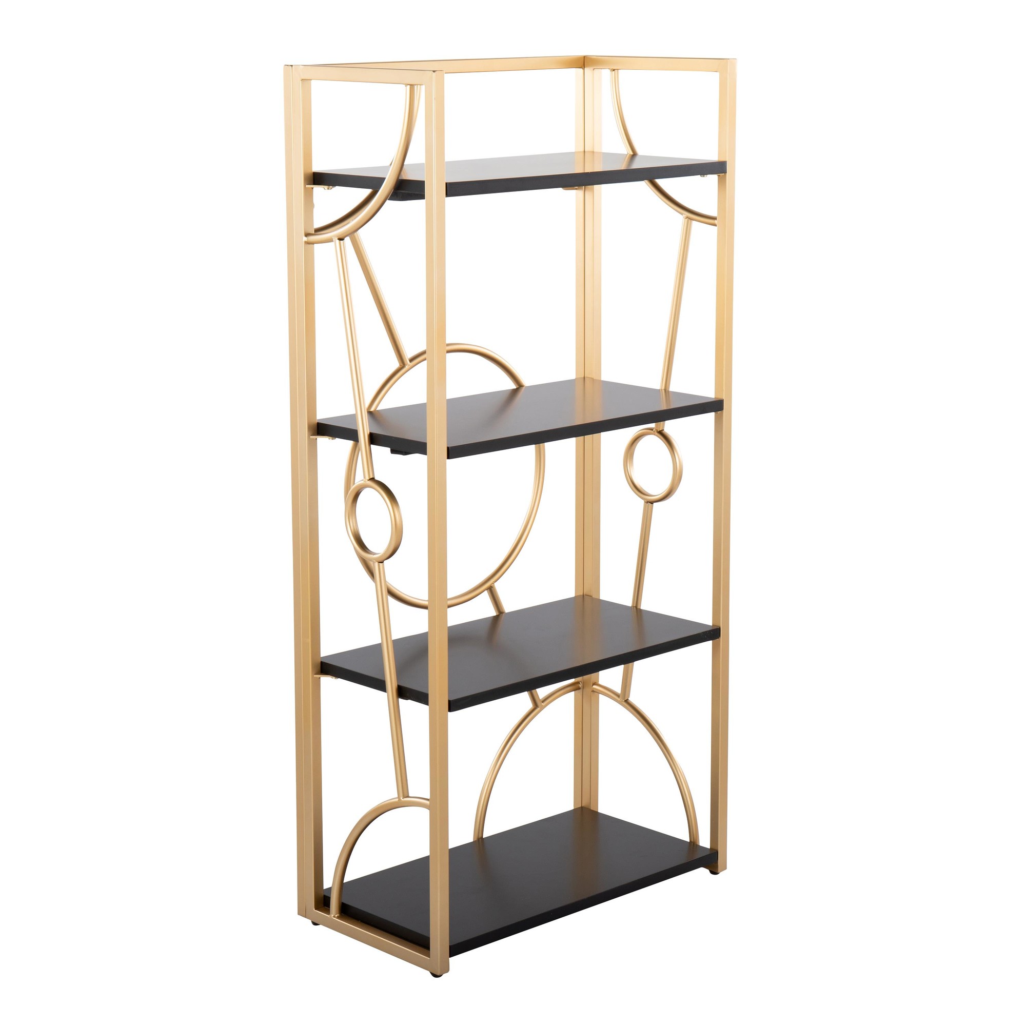 Constellation-Contemporary-Gold-and-Black-Wood-Bookcase-3