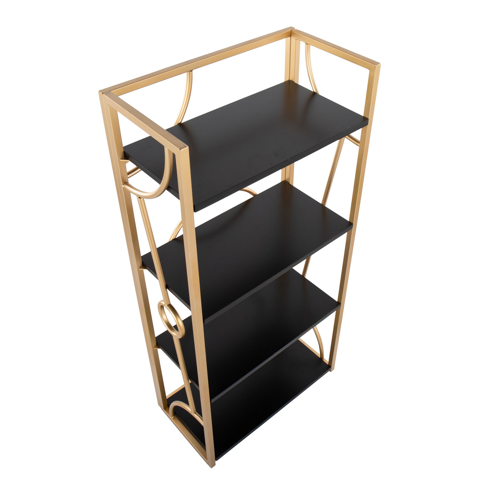 Constellation-Contemporary-Gold-and-Black-Wood-Bookcase-7