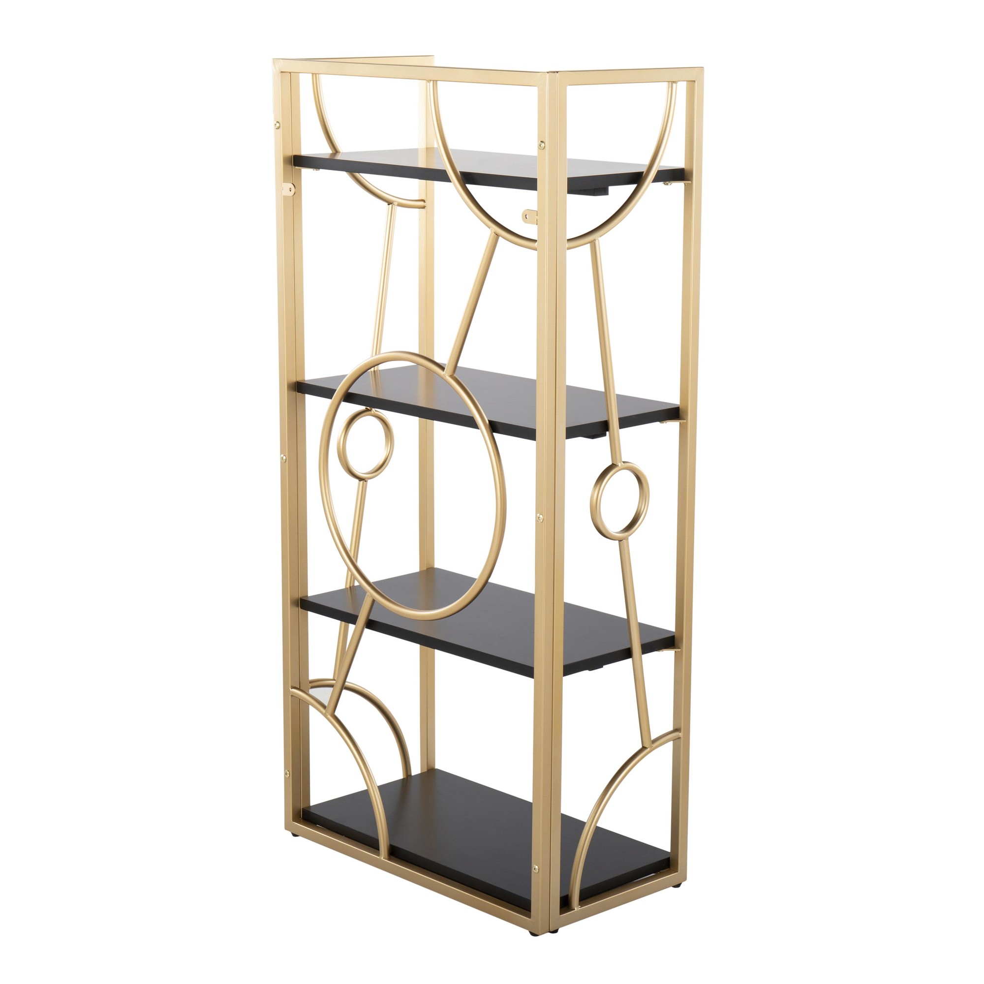 Constellation-Contemporary-Gold-and-Black-Wood-Bookcase-8