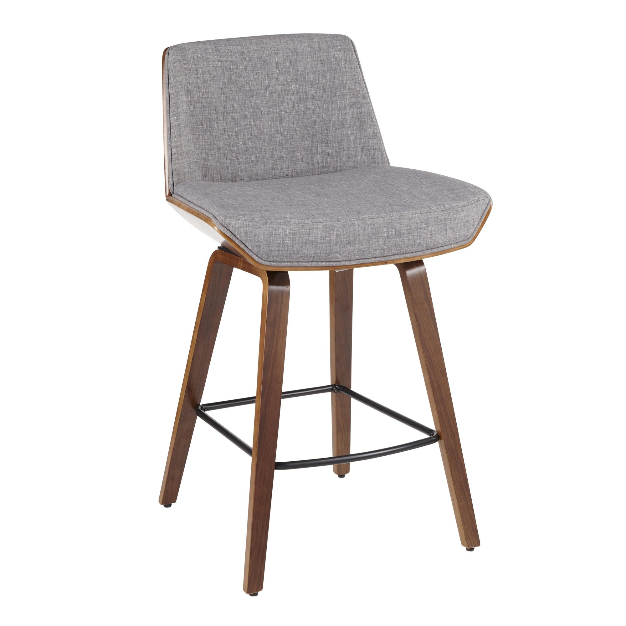 Corazza-Walnut-Wood-Light-Grey-Mid-Century-Modern-Counter-Stool-2