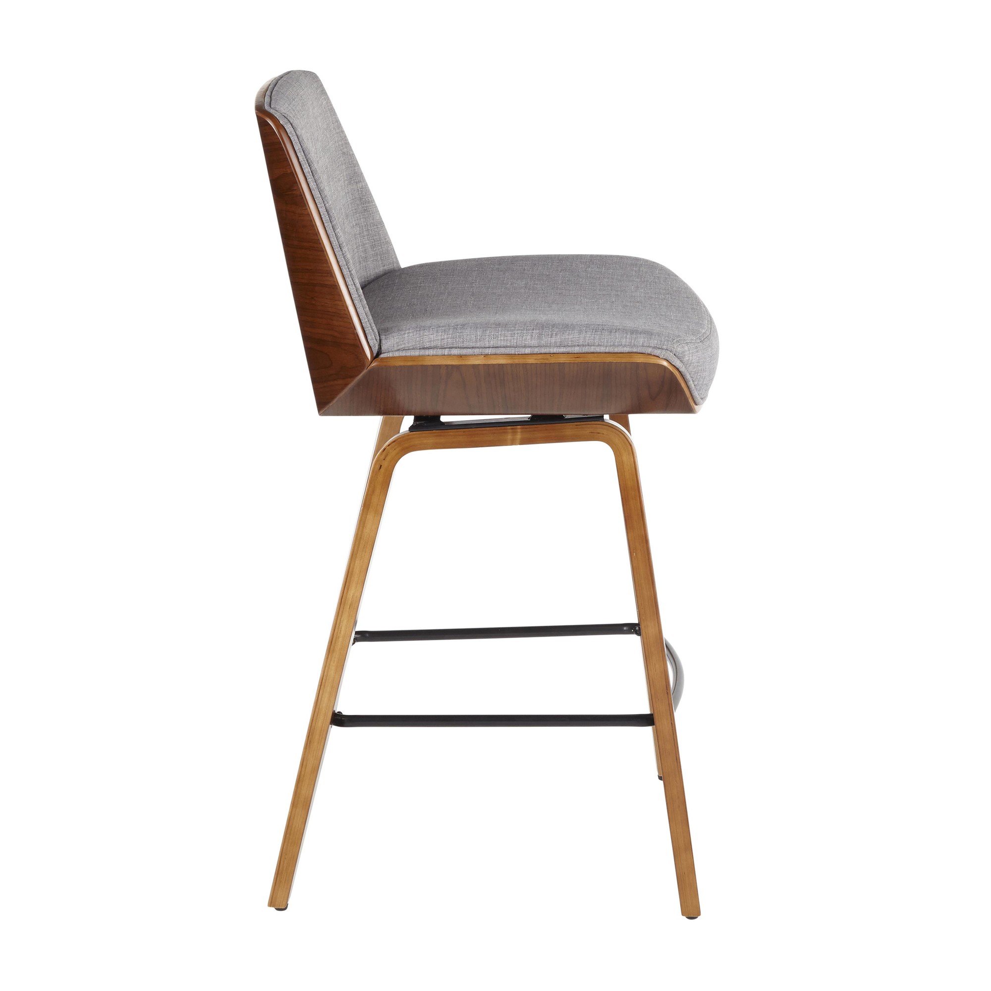 Corazza-Walnut-Wood-Light-Grey-Mid-Century-Modern-Counter-Stool-3