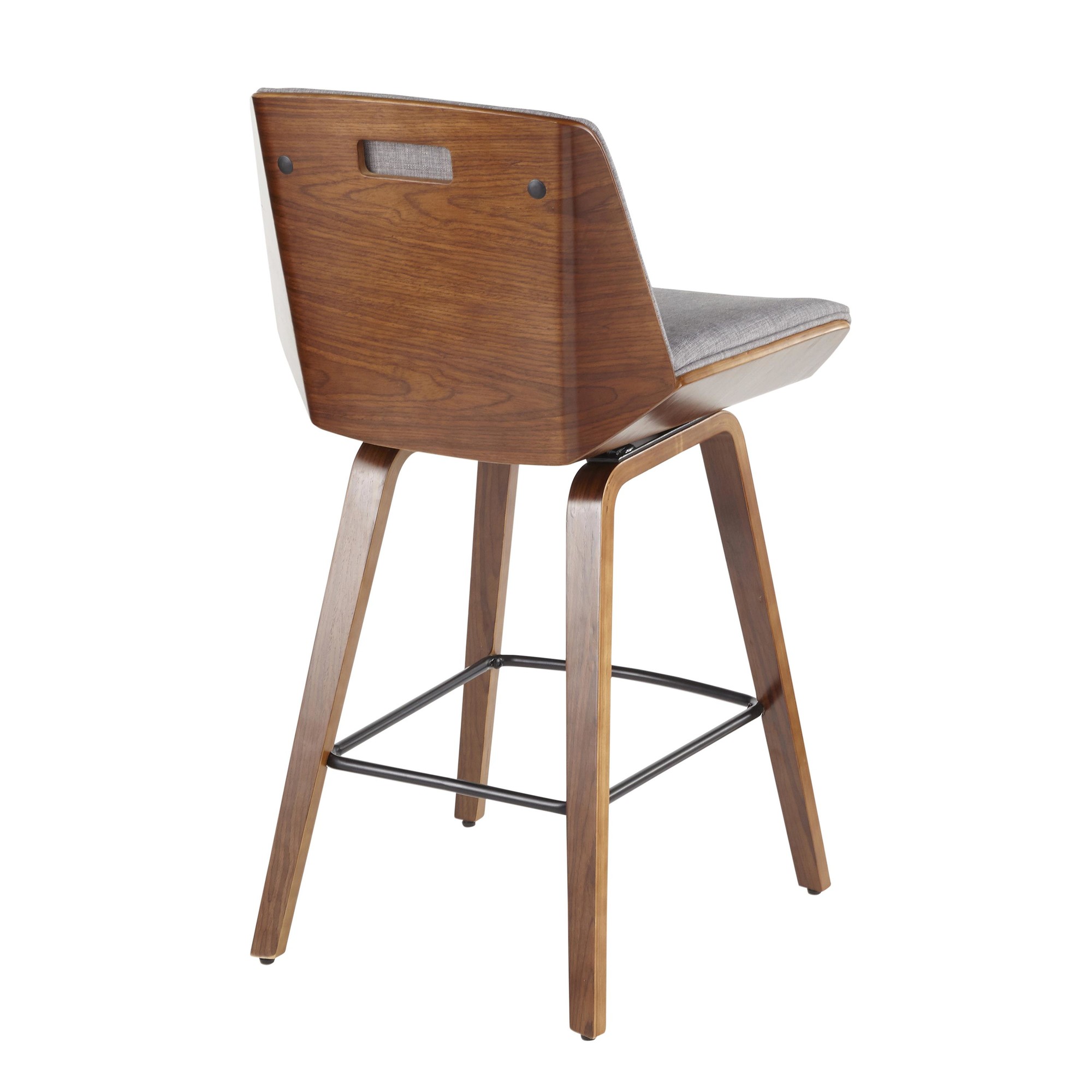 Corazza-Walnut-Wood-Light-Grey-Mid-Century-Modern-Counter-Stool-4
