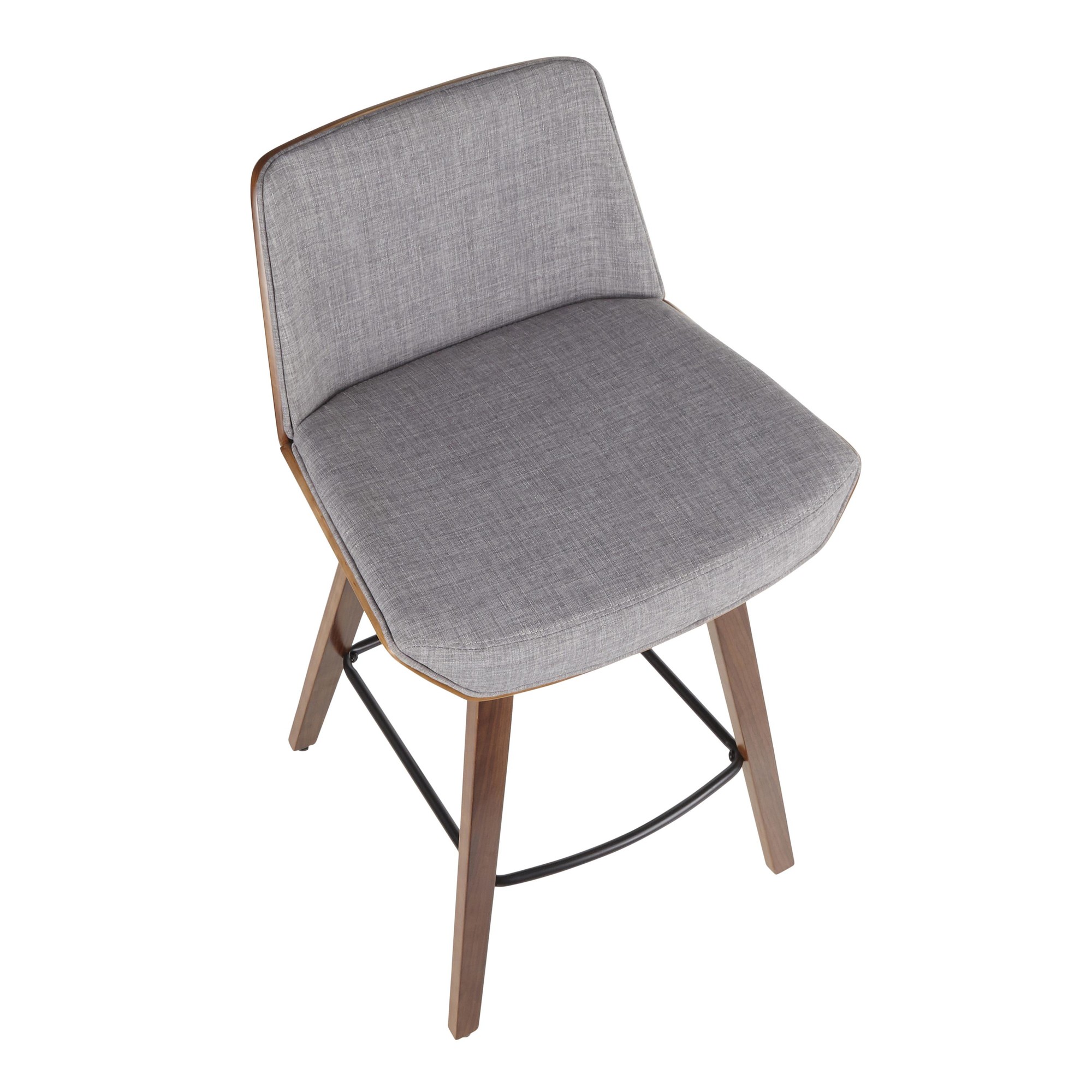 Corazza-Walnut-Wood-Light-Grey-Mid-Century-Modern-Counter-Stool-7