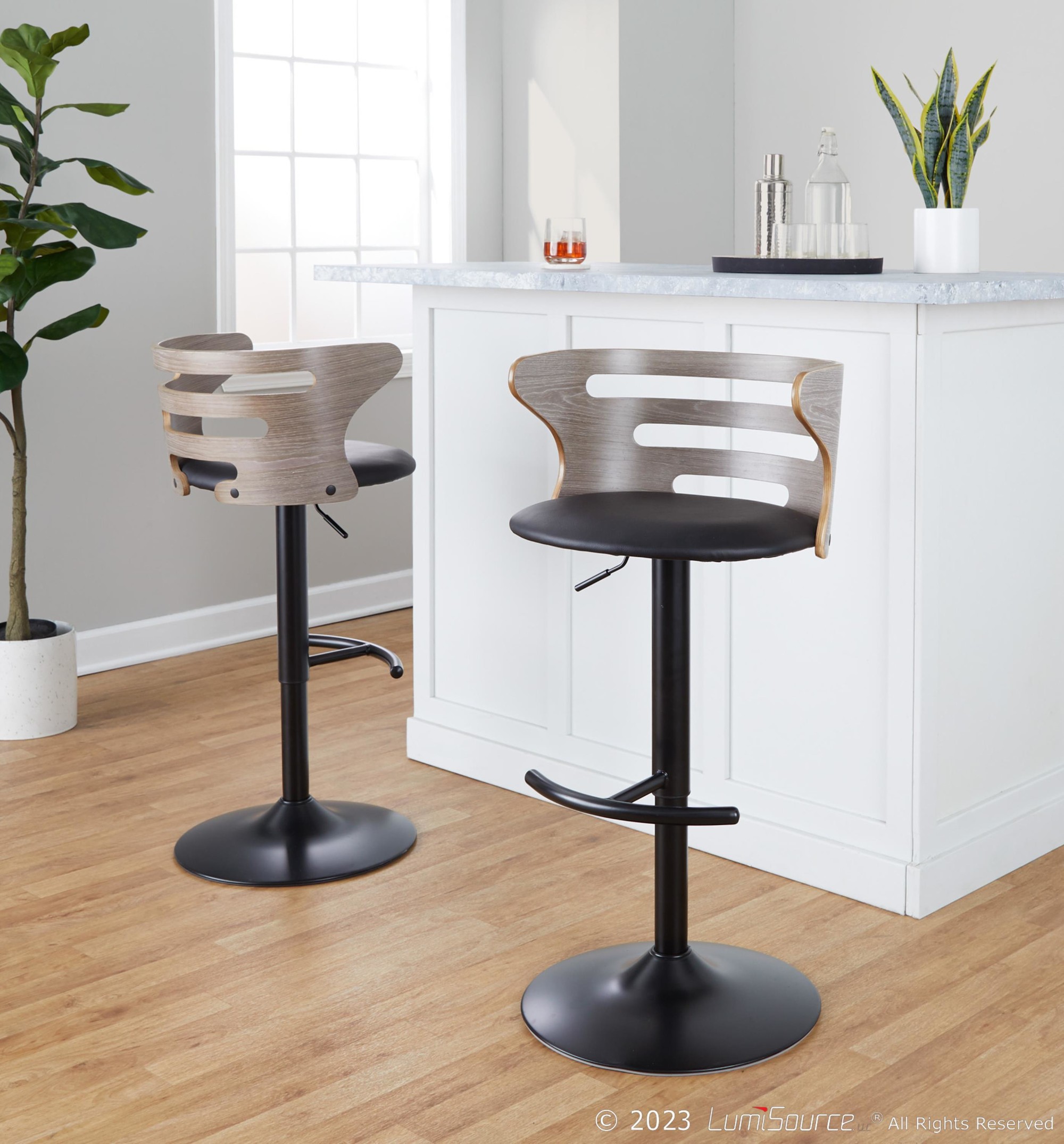 Cosi-Mid-Century-Modern-Adjustable-Barstool-Black-Light-Grey-Set-of-2-1