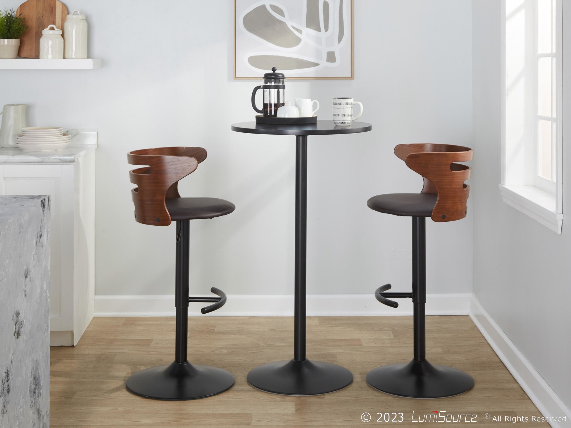 Cosi-Mid-Century-Modern-Adjustable-Barstool-Black-Walnut-Brown-Set-of-2-3