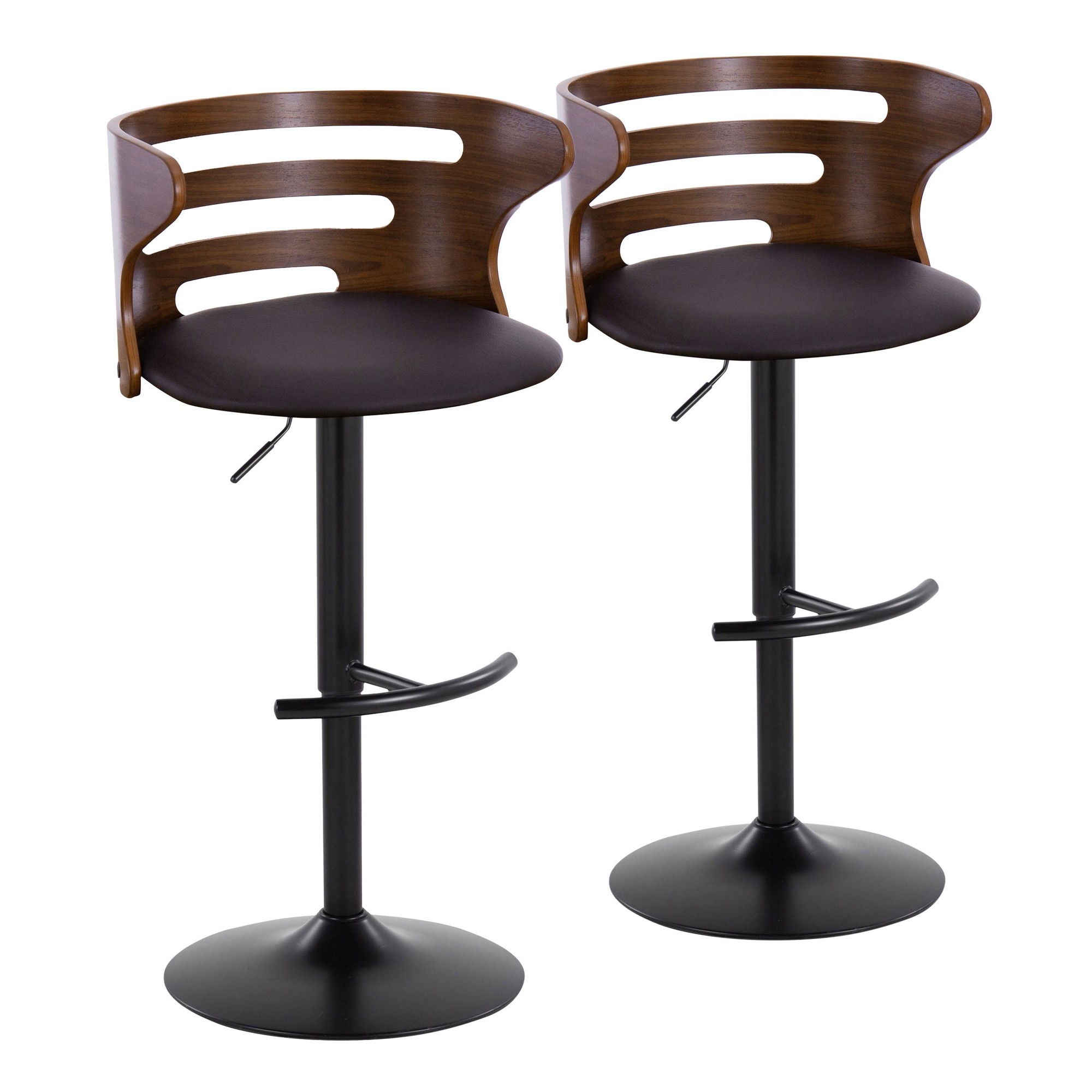 Cosi-Mid-Century-Modern-Adjustable-Barstool-Black-Walnut-Brown-Set-of-2-4