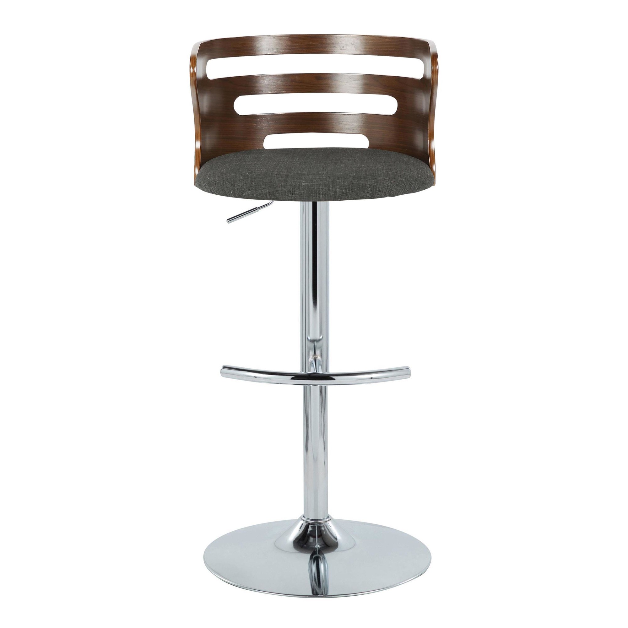 Cosi-Mid-Century-Modern-Adjustable-Swivel-Barstool-Chrome-Walnut-Charcoal-Set-of-2-9