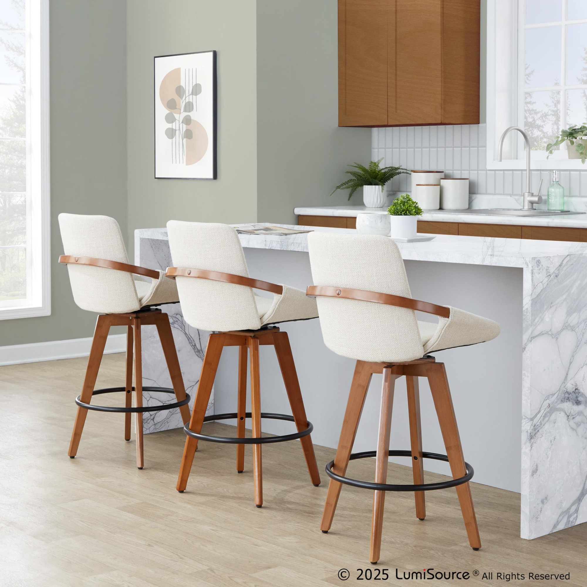 Cosmo-26-Mid-Century-Walnut-Bamboo-Swivel-Counter-Stool-1