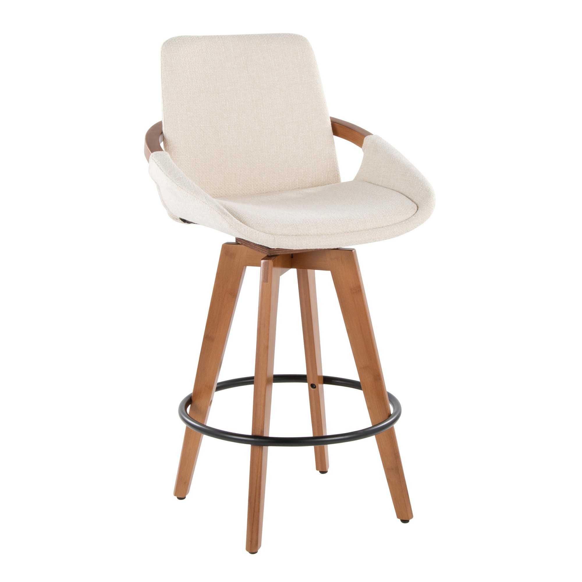 Cosmo-26-Mid-Century-Walnut-Bamboo-Swivel-Counter-Stool-2