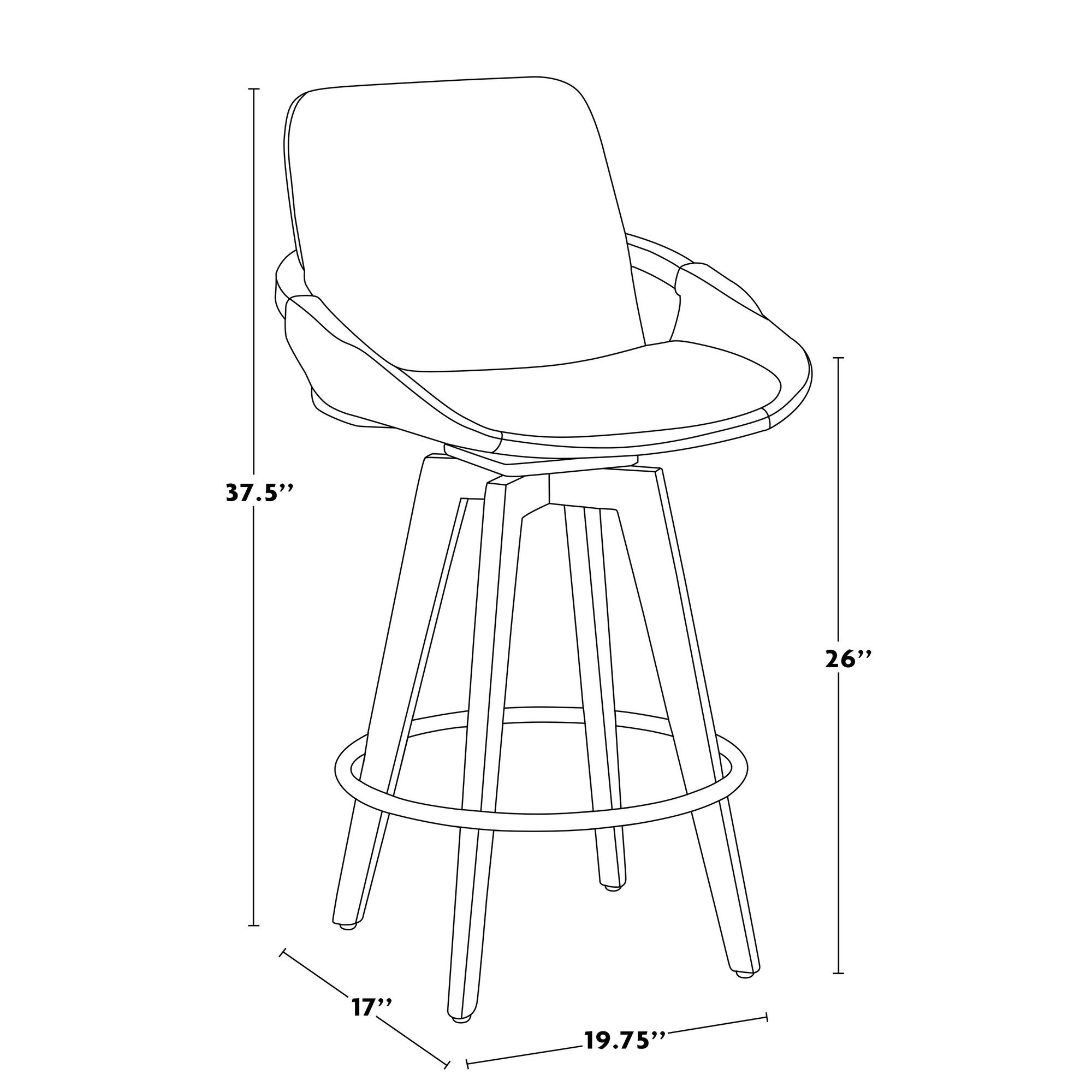 Cosmo-26-Mid-Century-Walnut-Bamboo-Swivel-Counter-Stool-9