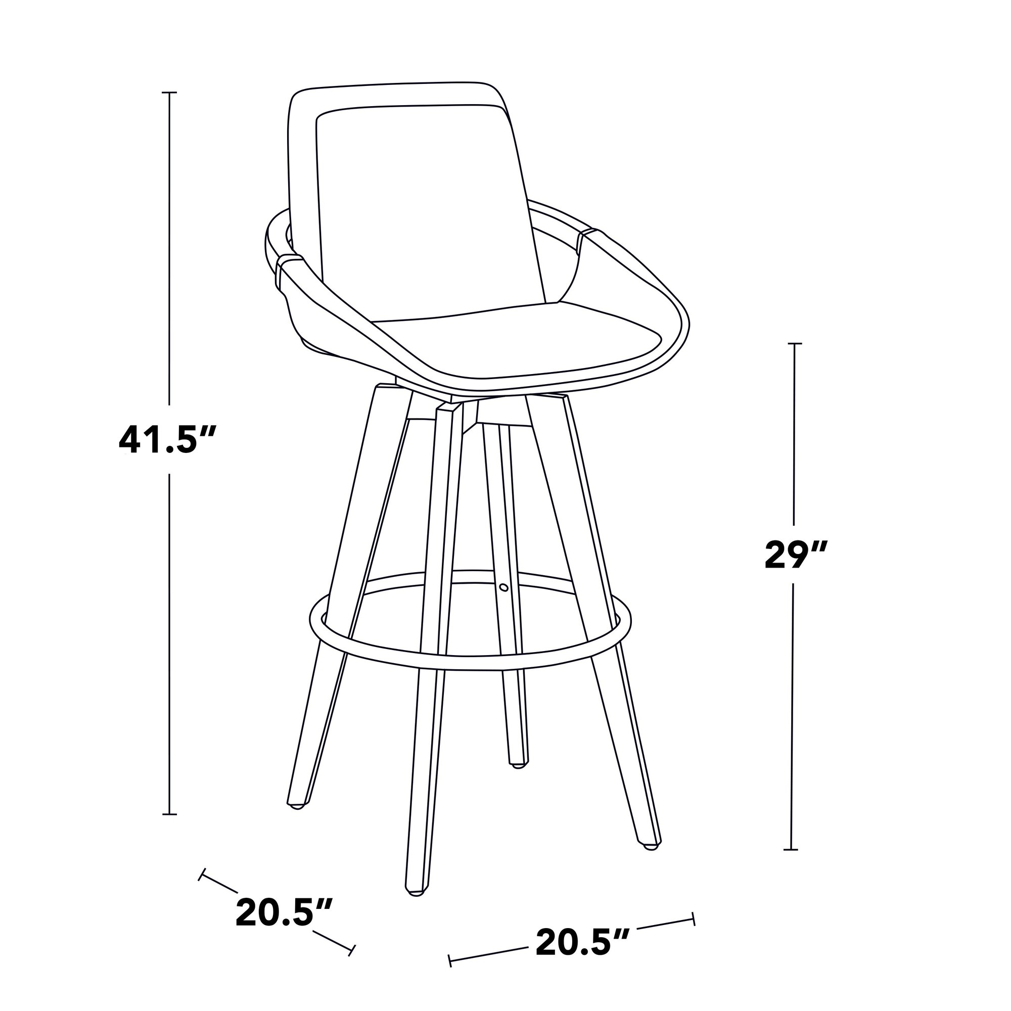 Cosmo-29-Inch-Mid-Century-Modern-Swivel-Barstool-Walnut-Bamboo-9