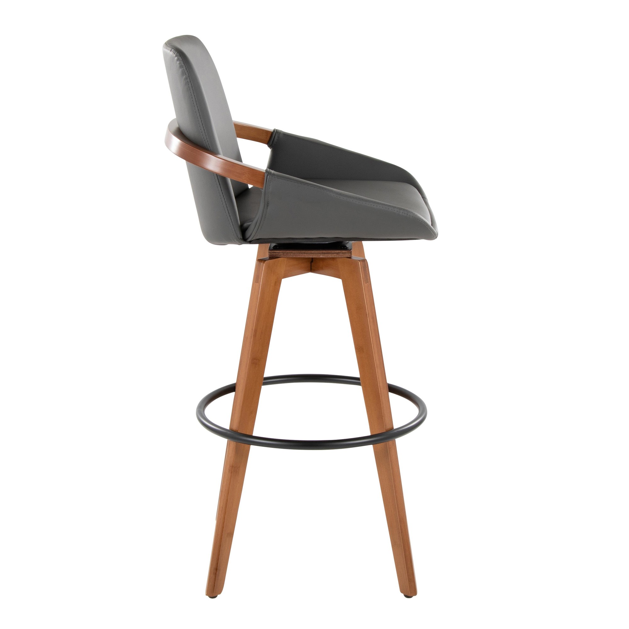 Cosmo-29-Inch-Mid-Century-Walnut-Bamboo-and-Grey-Faux-Leather-Swivel-Barstool-3