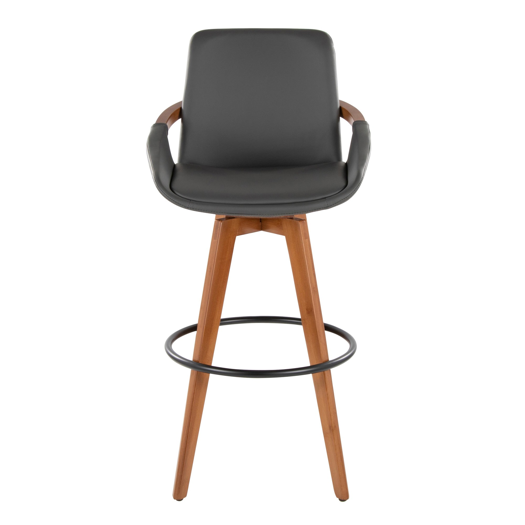 Cosmo-29-Inch-Mid-Century-Walnut-Bamboo-and-Grey-Faux-Leather-Swivel-Barstool-6