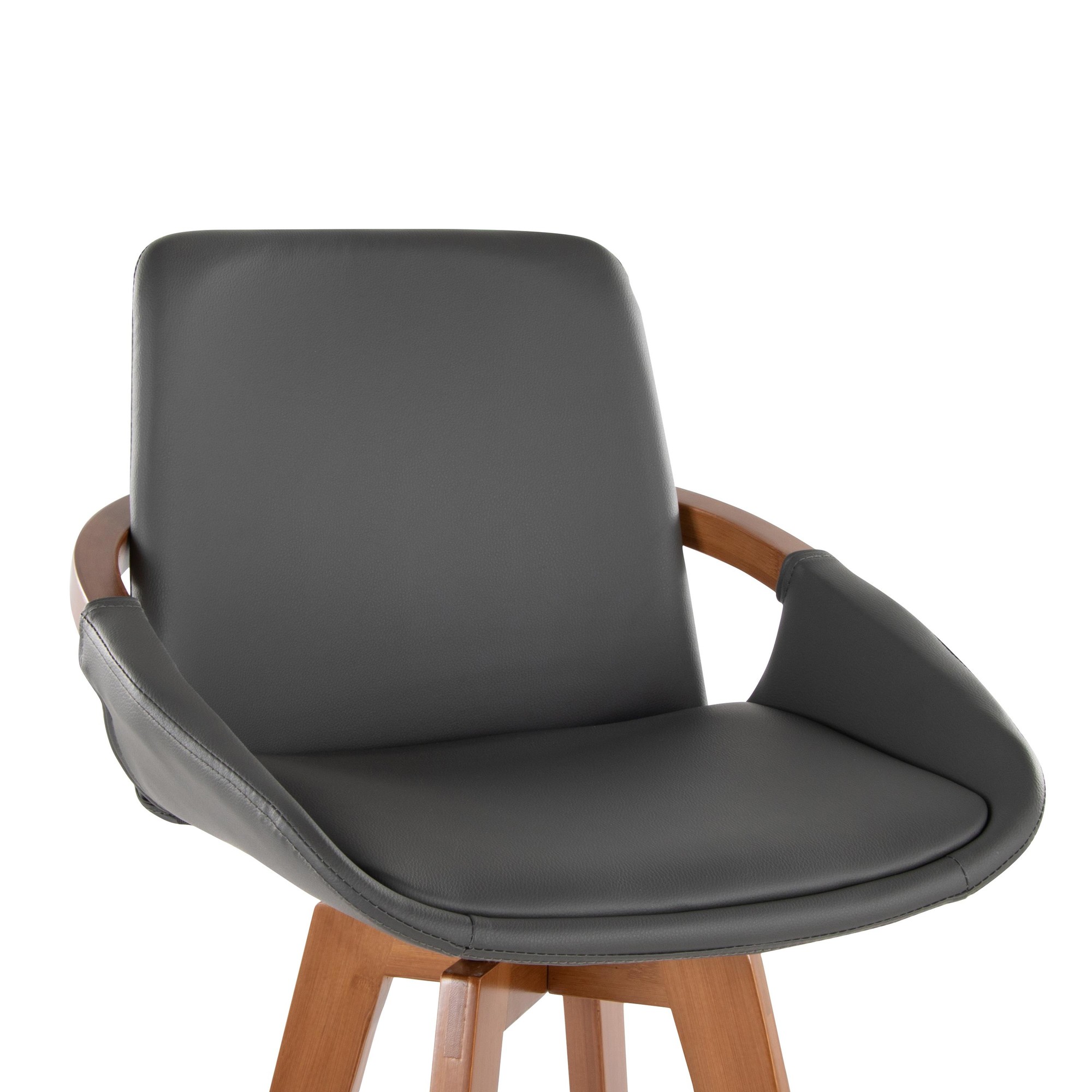 Cosmo-29-Inch-Mid-Century-Walnut-Bamboo-and-Grey-Faux-Leather-Swivel-Barstool-7