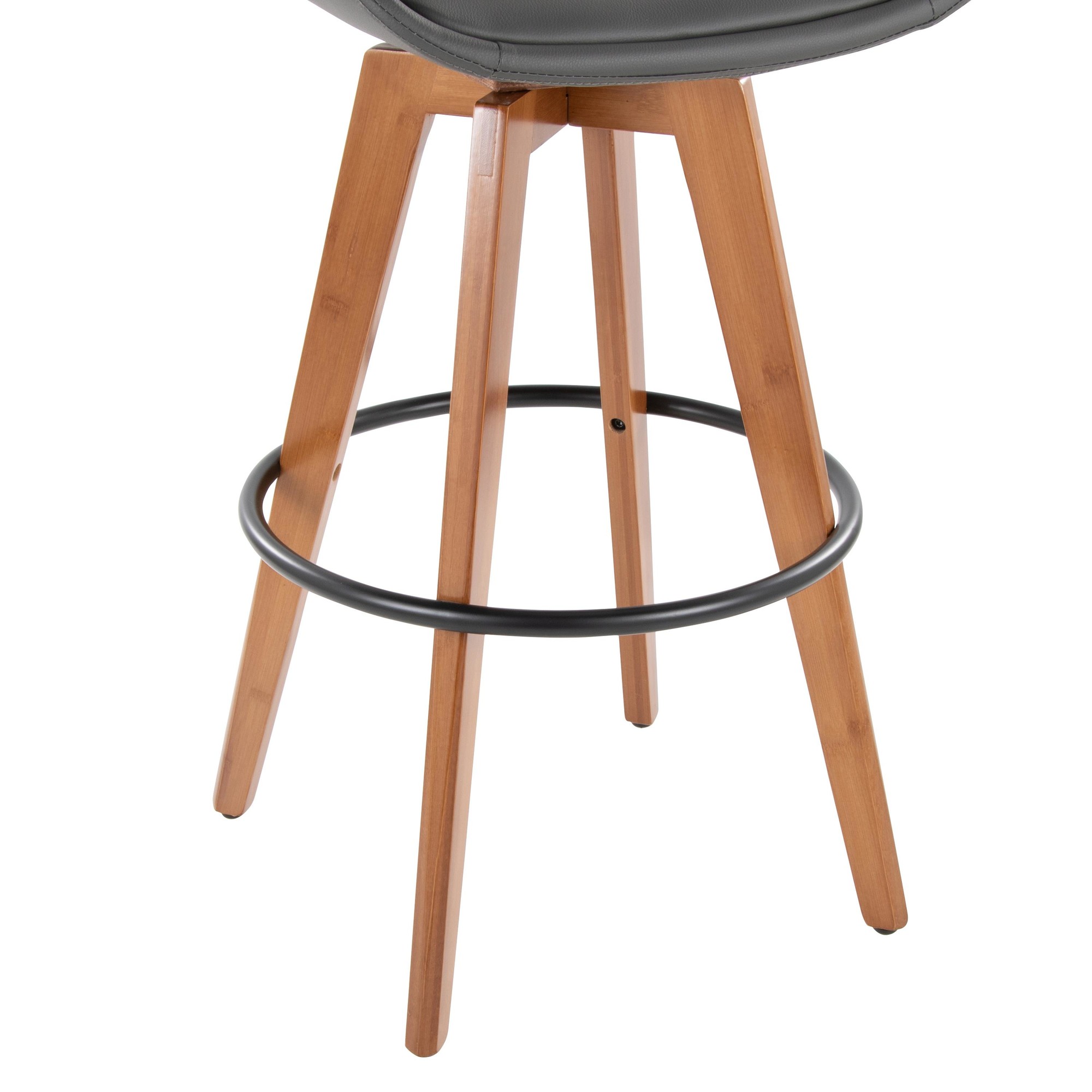 Cosmo-29-Inch-Mid-Century-Walnut-Bamboo-and-Grey-Faux-Leather-Swivel-Barstool-8
