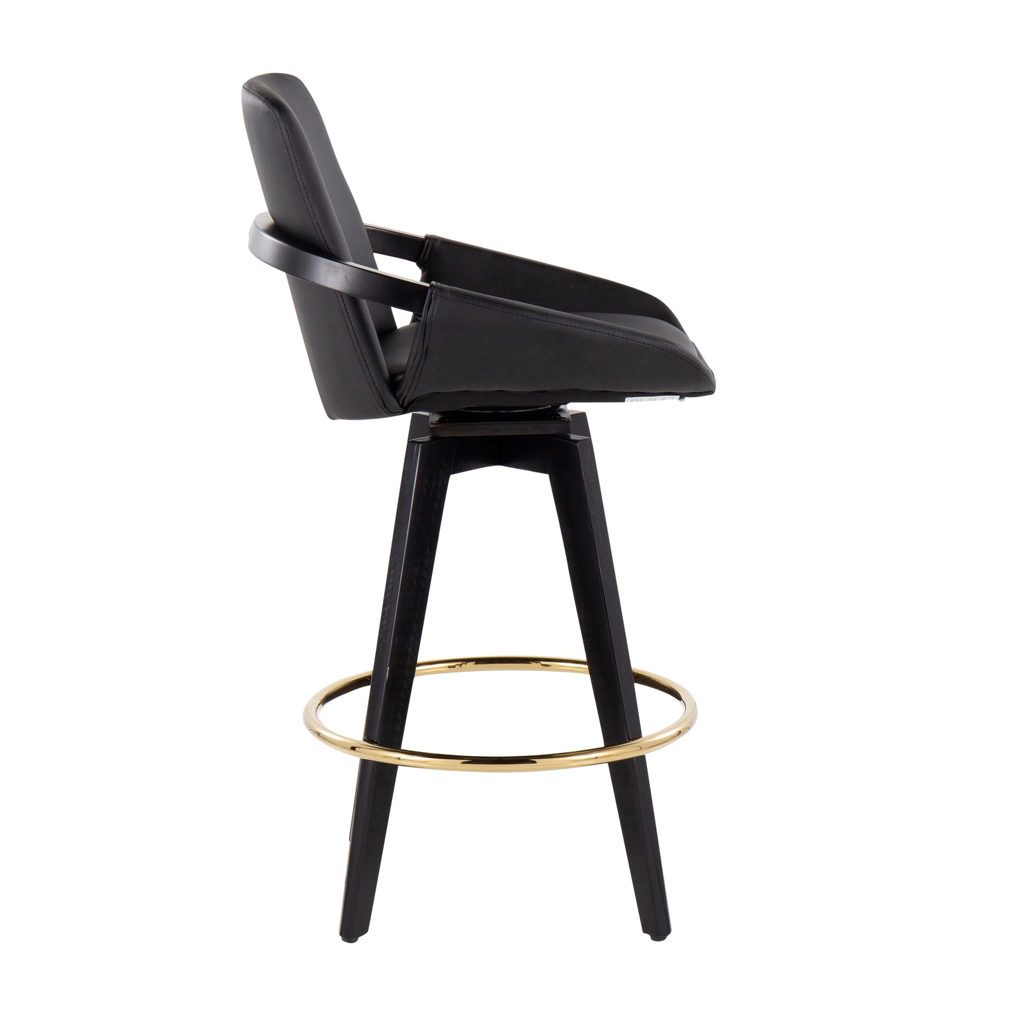 Cosmo-Black-Faux-Leather-Contemporary-Swivel-Counter-Stool-Set-of-2-3