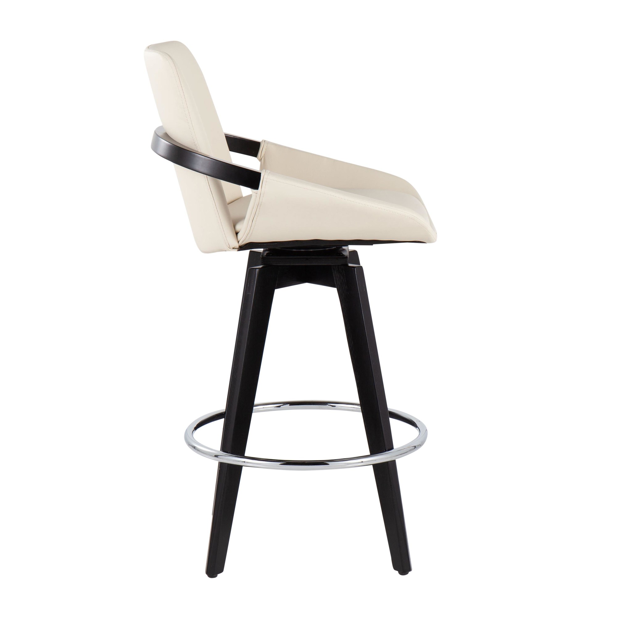 Cosmo-Contemporary-Black-Wood-Cream-Swivel-Counter-Stool-Set-of-2-3