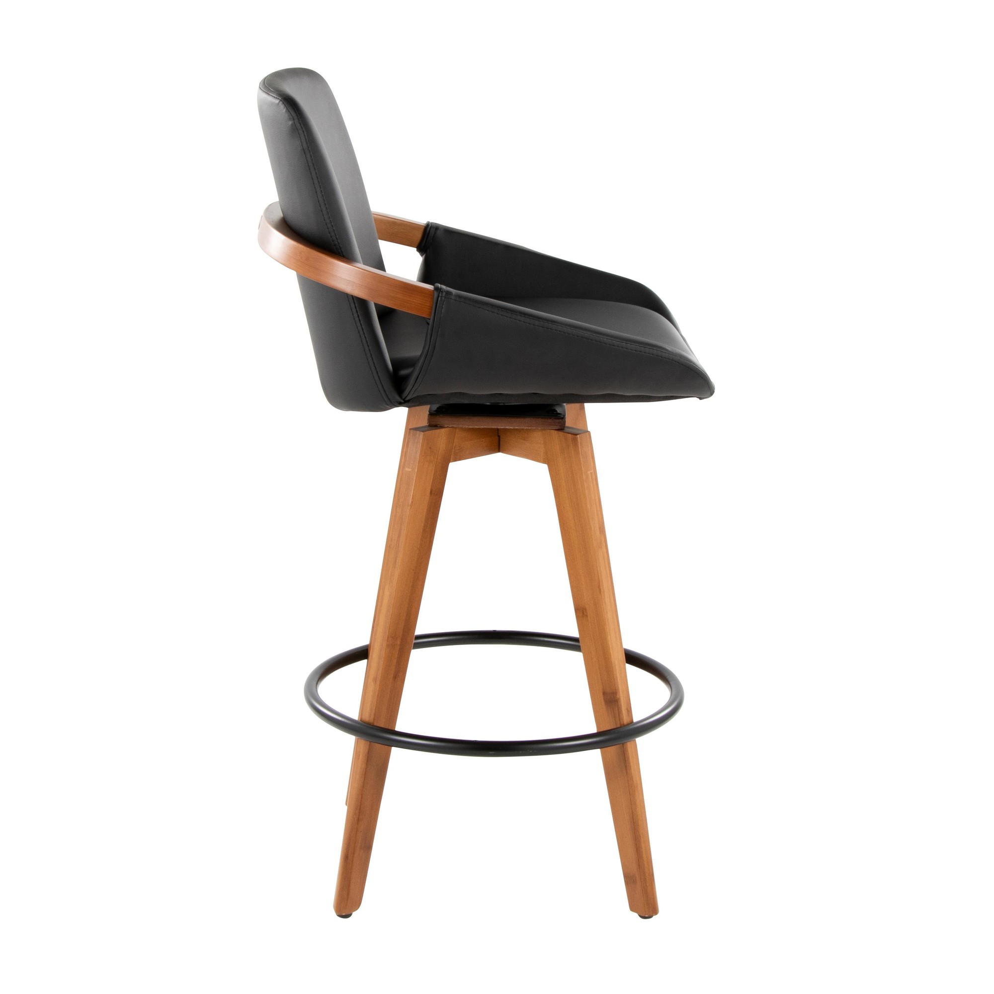 Cosmo-Mid-Century-Walnut-and-Black-Faux-Leather-Counter-Stool-5