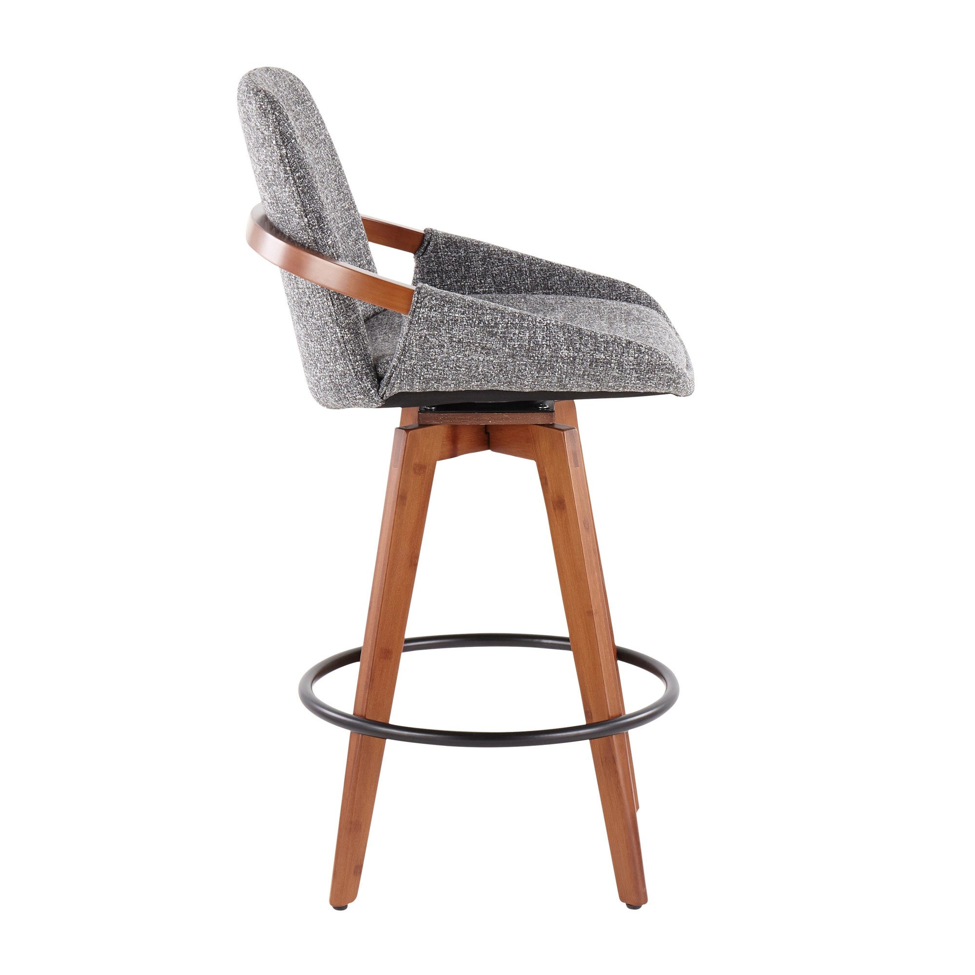 Cosmo-Mid-Century-Walnut-and-Grey-Noise-Fabric-Counter-Stool-6