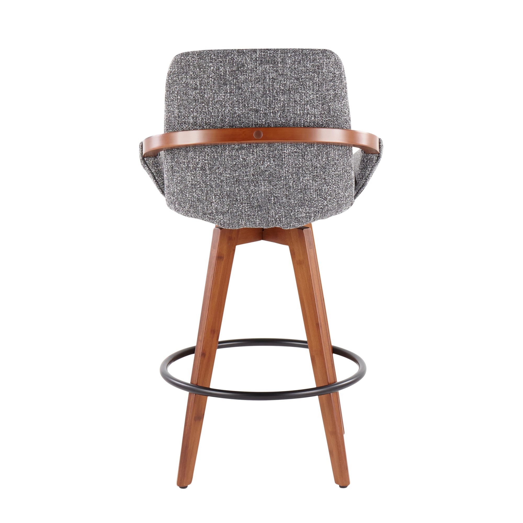 Cosmo-Mid-Century-Walnut-and-Grey-Noise-Fabric-Counter-Stool-8