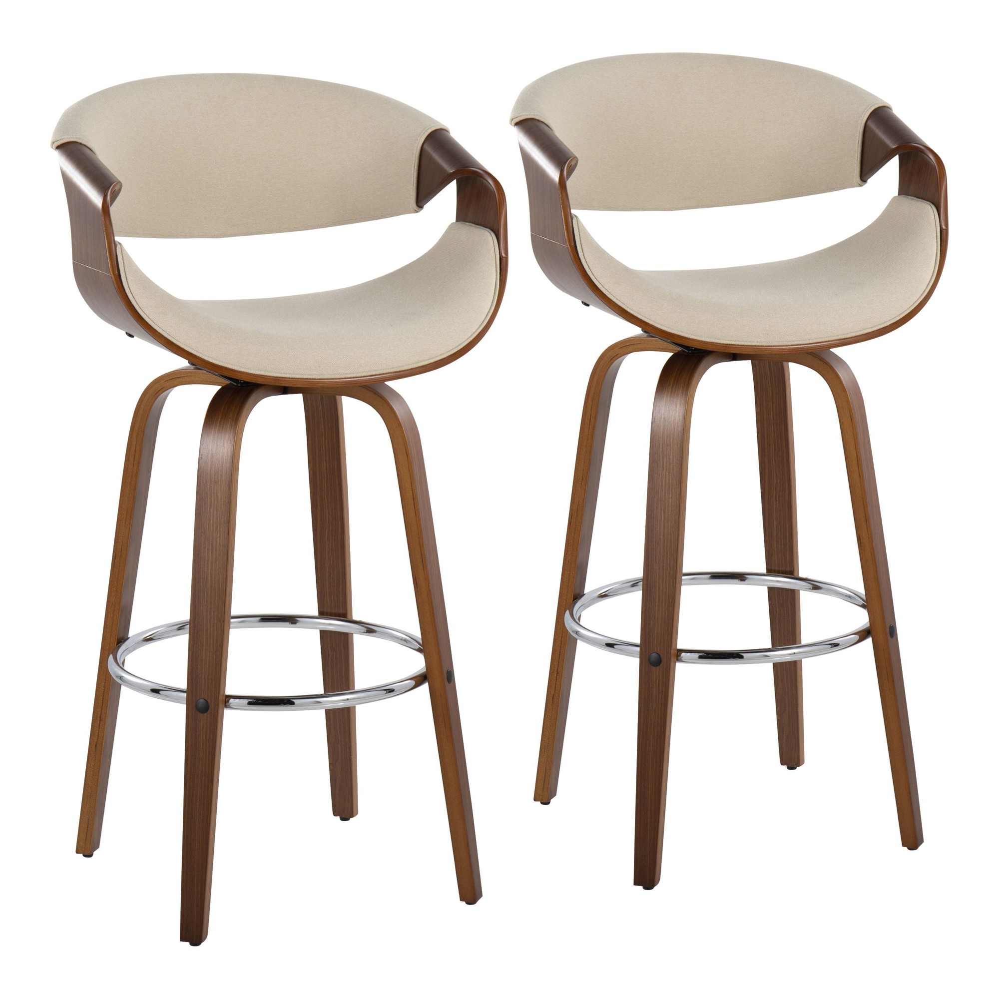 Curvini-30-Mid-Century-Walnut-and-Cream-Swivel-Barstool-Set-of-2-2