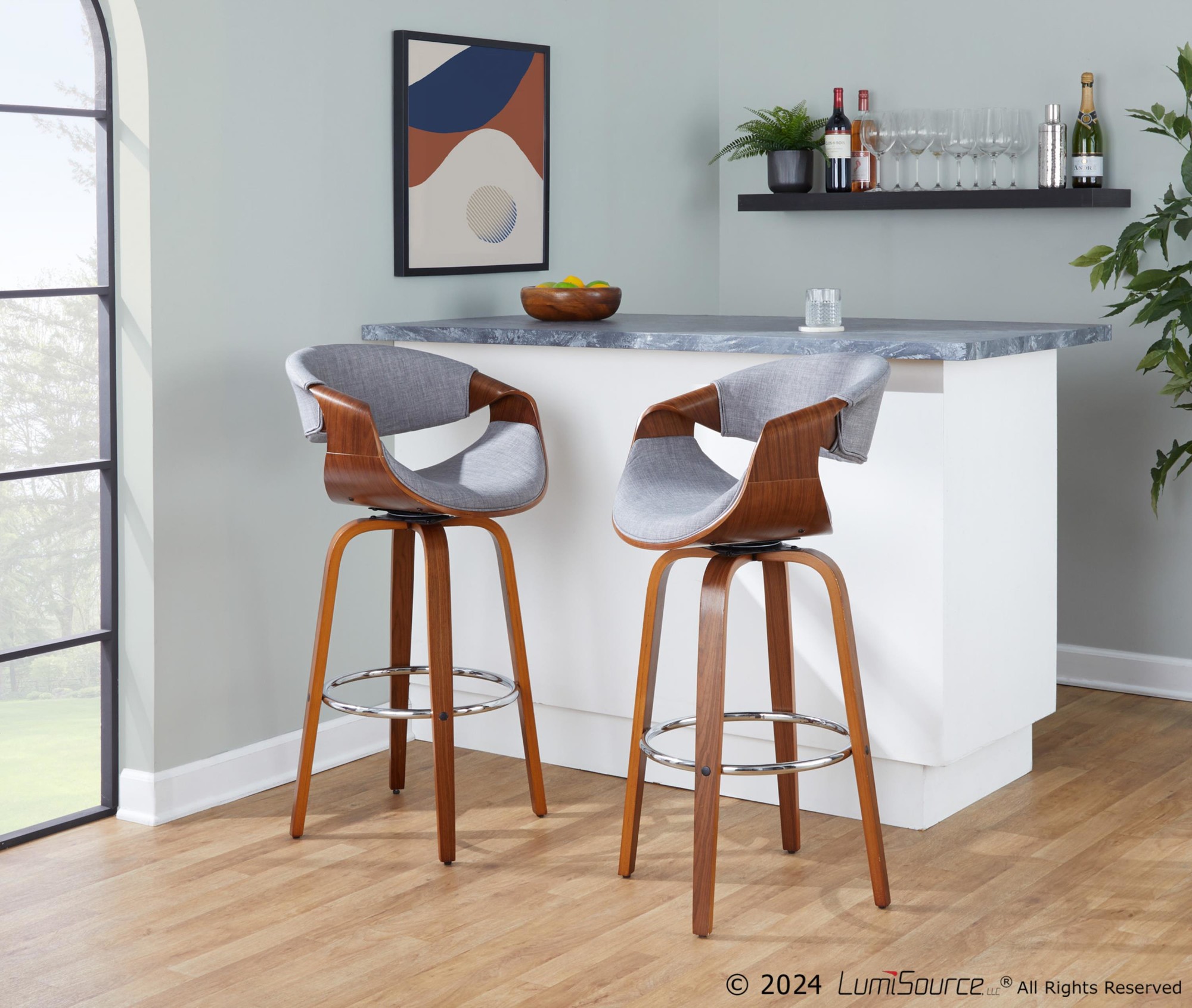 Curvini-30-Mid-Century-Walnut-and-Grey-Swivel-Barstool-Set-of-2-2