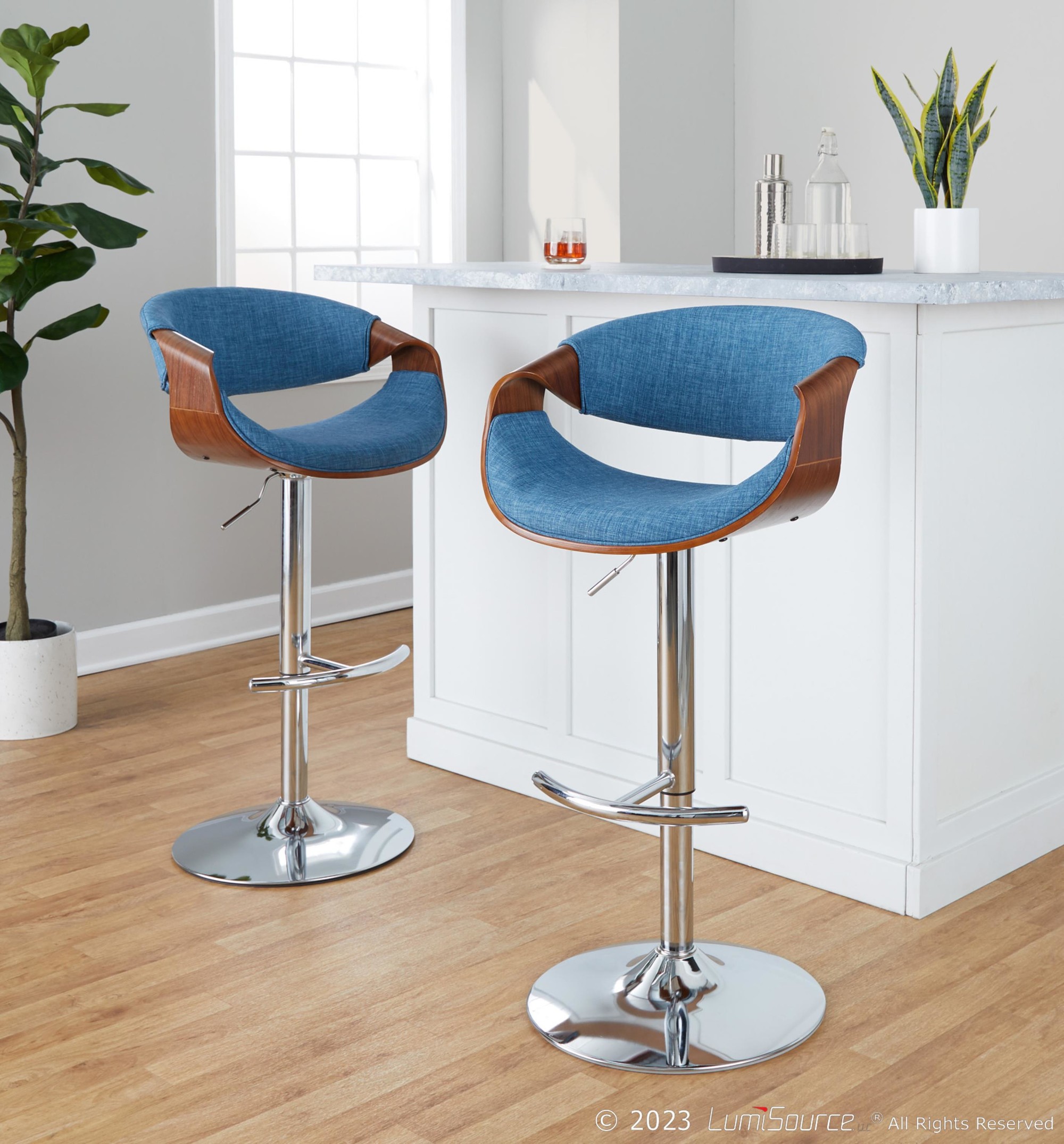 Curvo-Blue-Mid-Century-Modern-Swivel-Barstool-Pair-Set-of-2