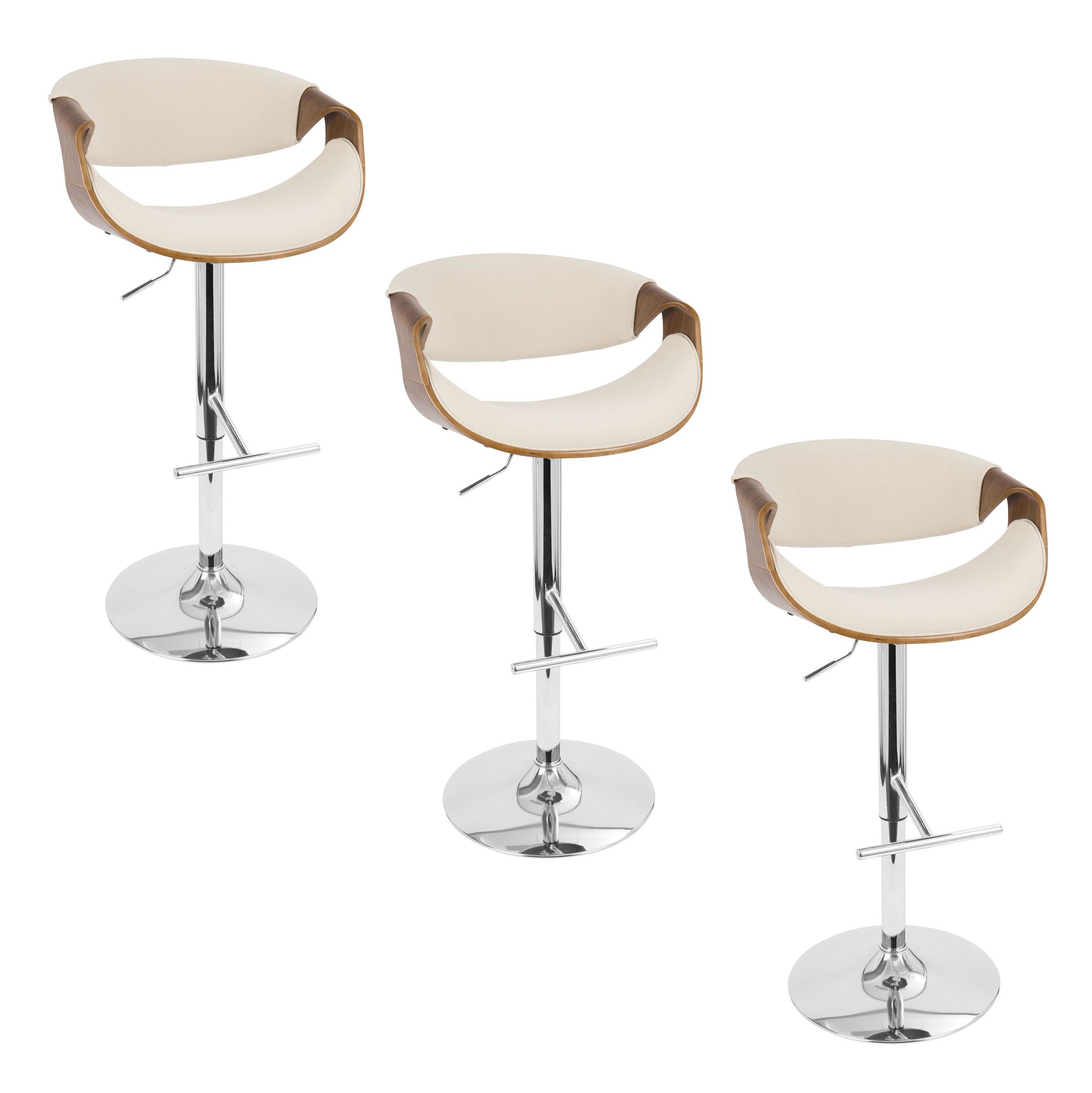 Curvo-Chrome-and-Walnut-Mid-Century-Modern-Barstool-Set-of-3-1