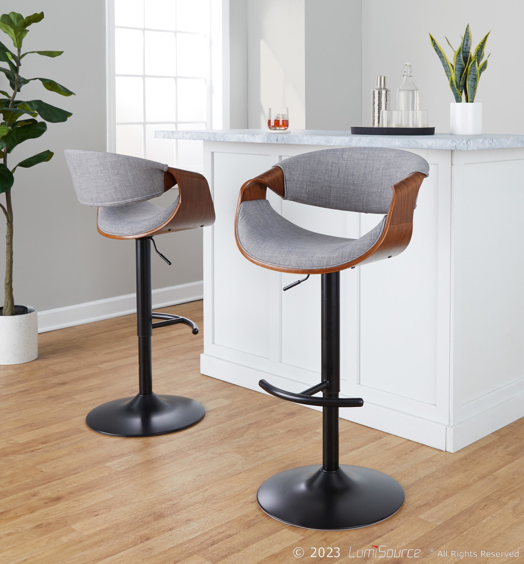 Curvo-Mid-Century-Modern-Light-Grey-Swivel-Barstools-Set-of-2-1