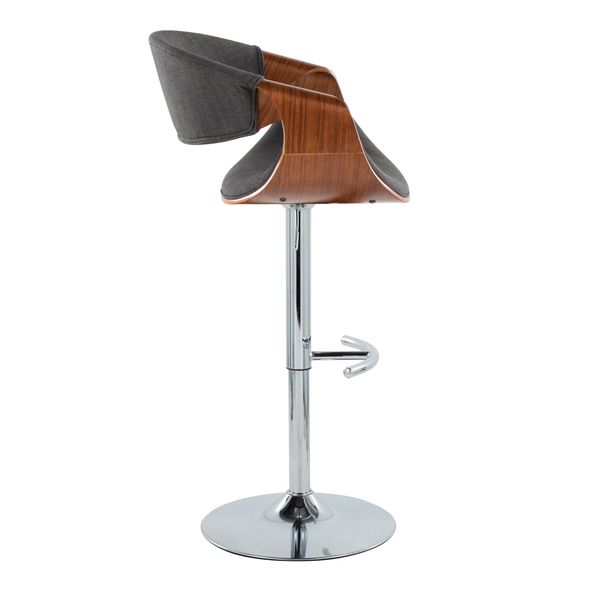 Curvo-Mid-Century-Modern-Swivel-Barstool-Chrome-Walnut-Charcoal-Set-of-2-6
