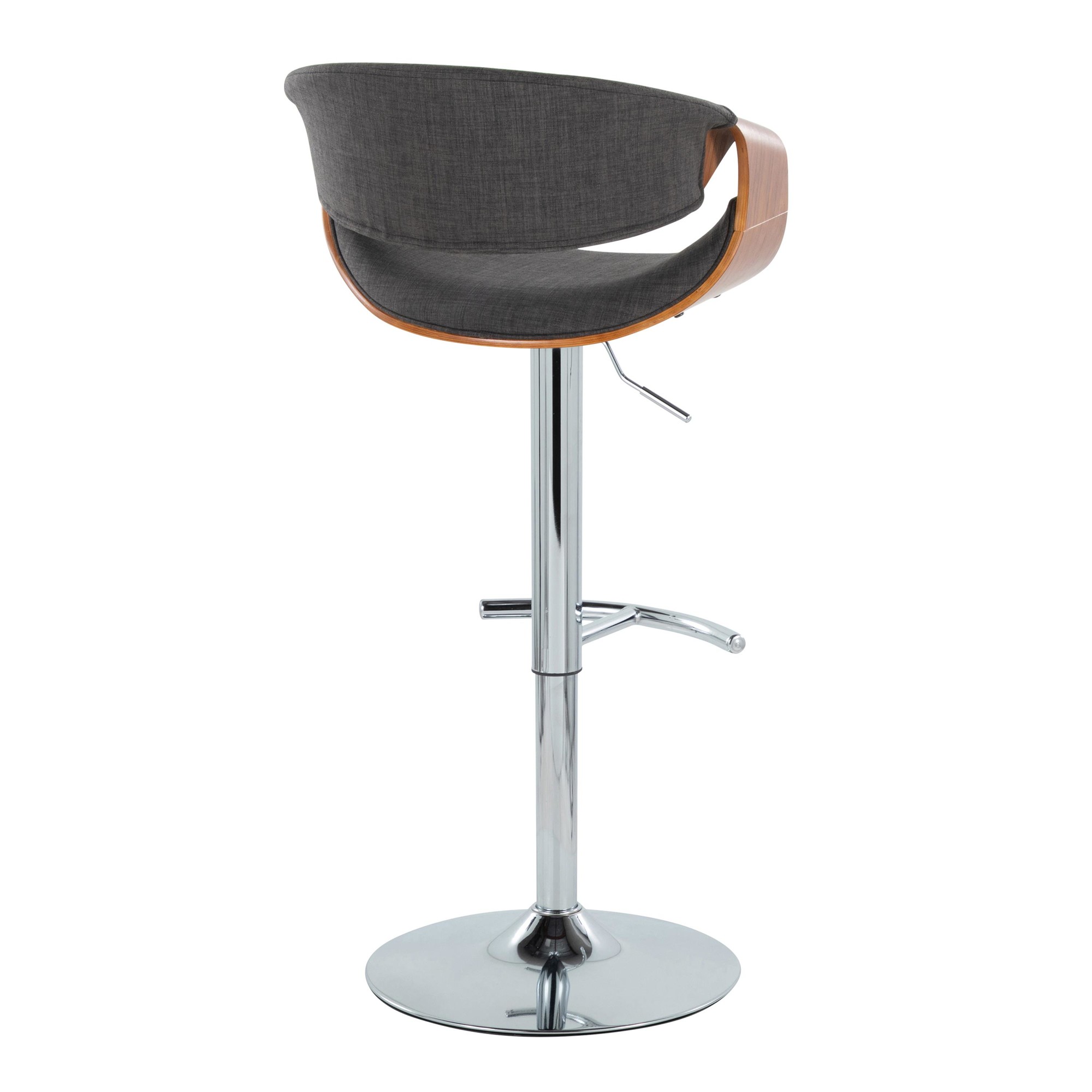 Curvo-Mid-Century-Modern-Swivel-Barstool-Chrome-Walnut-Charcoal-Set-of-2-7