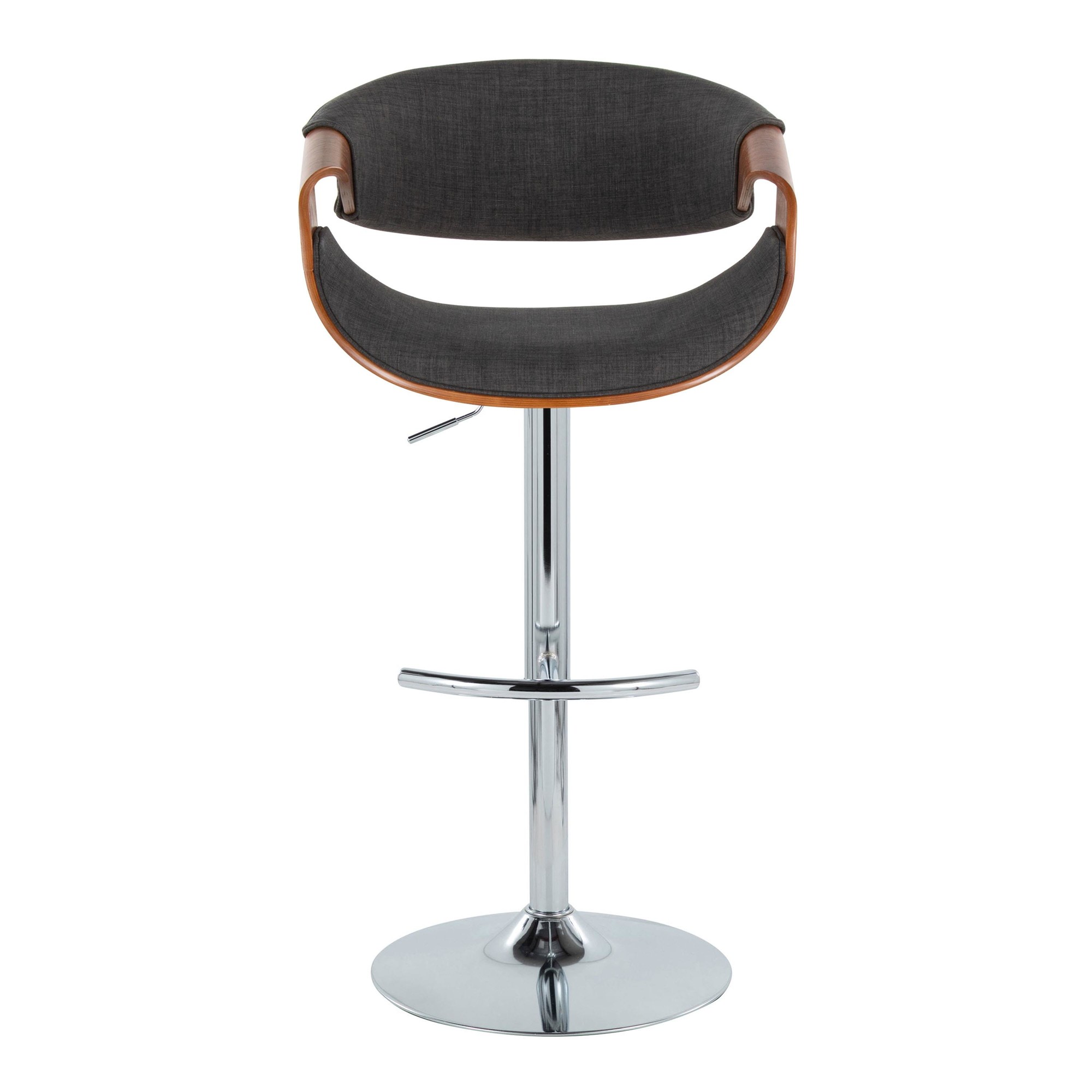 Curvo-Mid-Century-Modern-Swivel-Barstool-Chrome-Walnut-Charcoal-Set-of-2-9