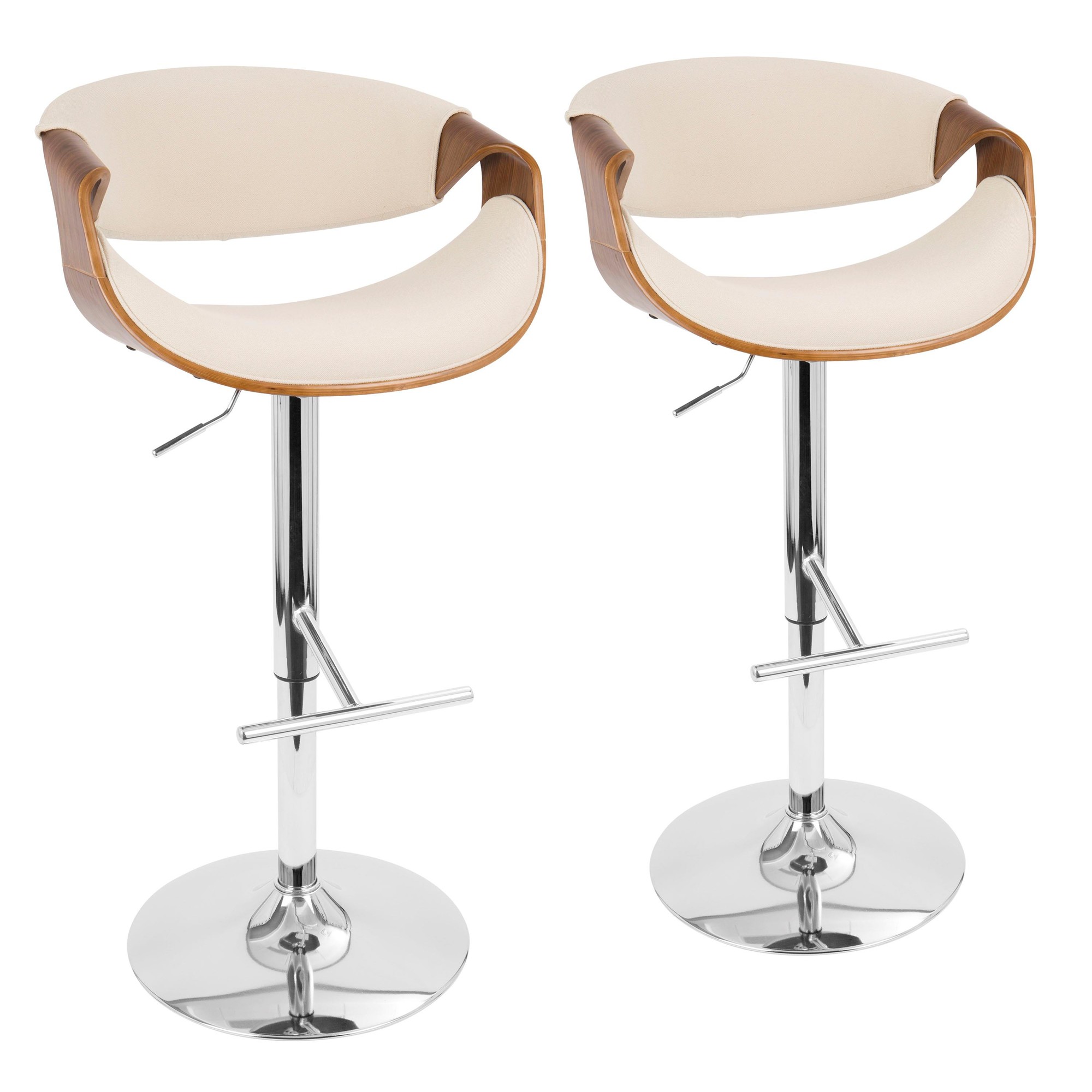 Curvo-Mid-Century-Modern-Swivel-Barstool-Chrome-Walnut-Cream-Set-of-2-1