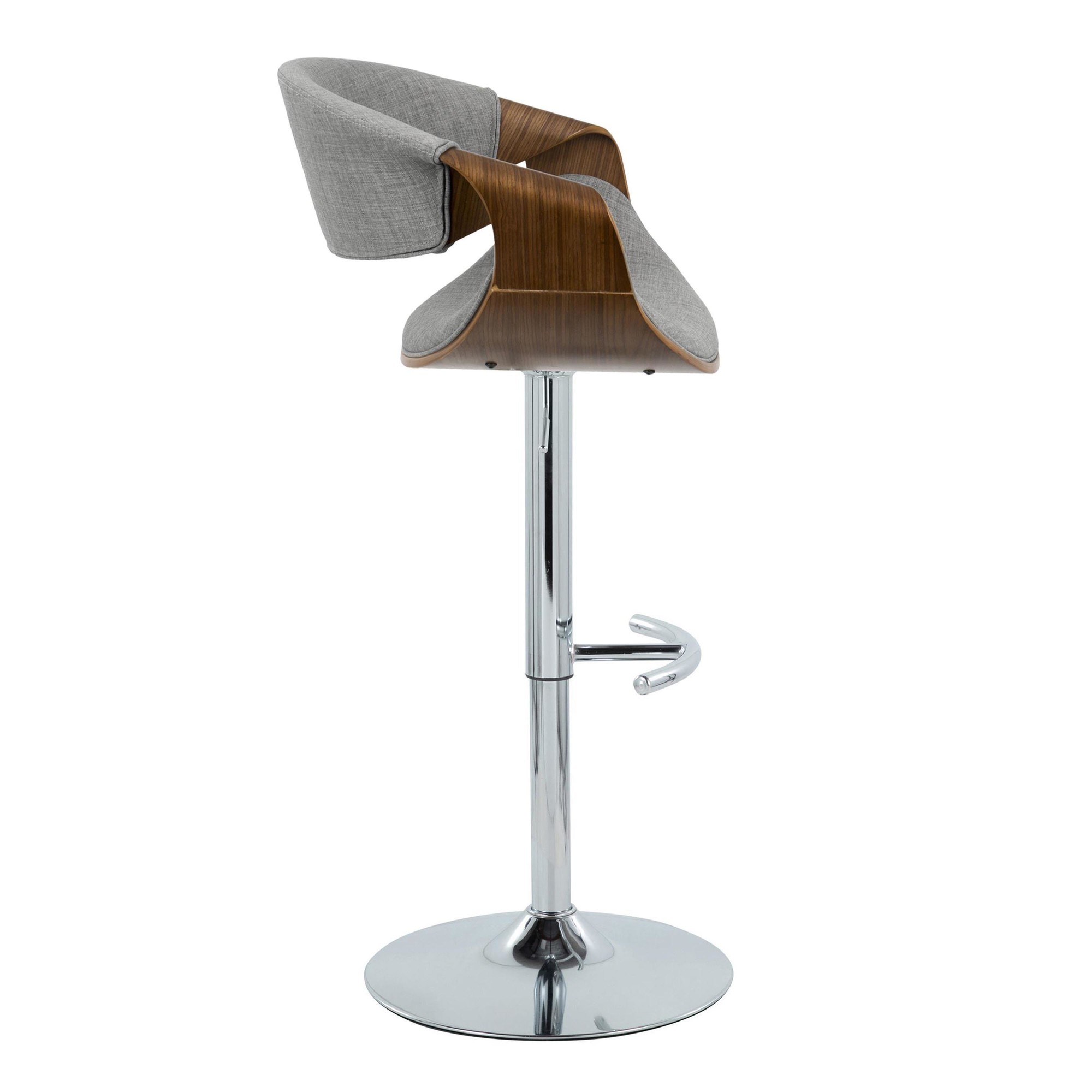Curvo-Mid-Century-Modern-Swivel-Barstool-Chrome-Walnut-Light-Grey-Set-of-2-6