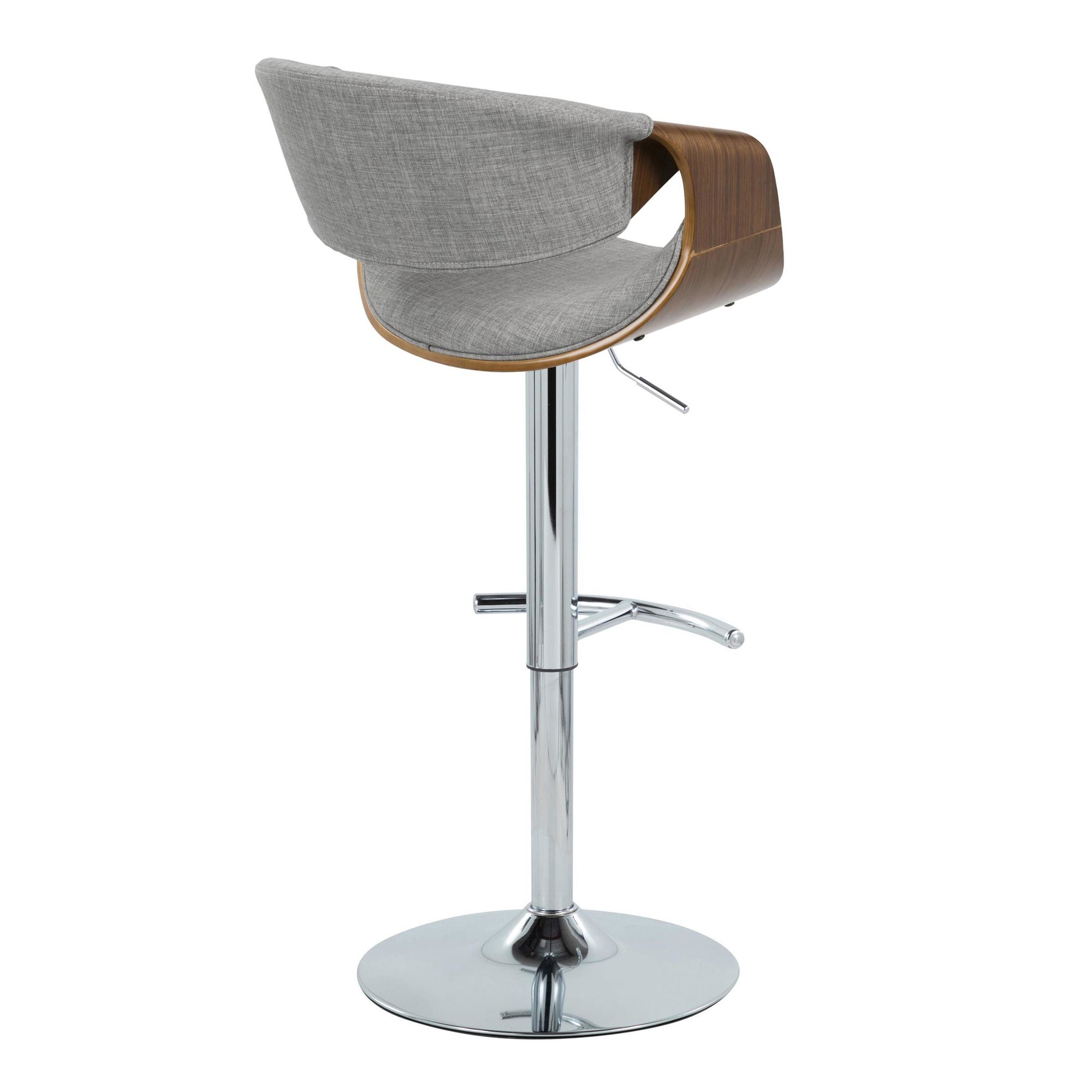 Curvo-Mid-Century-Modern-Swivel-Barstool-Chrome-Walnut-Light-Grey-Set-of-2-7