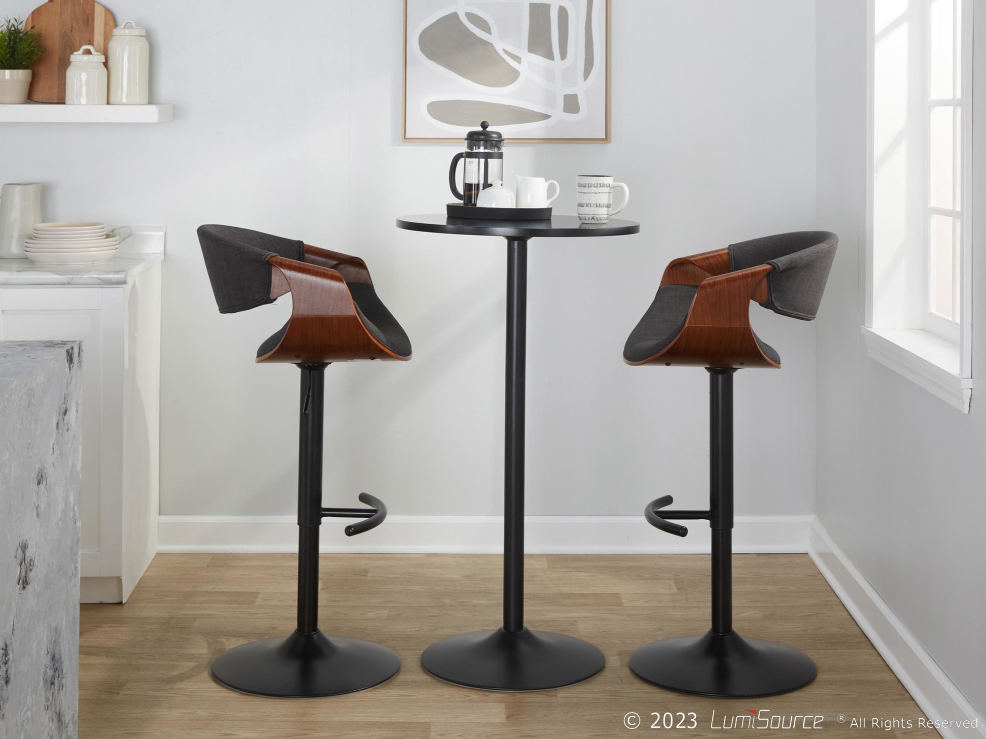 Curvo-Mid-Century-Modern-Swivel-Barstool-Walnut-Charcoal-Set-of-2-3