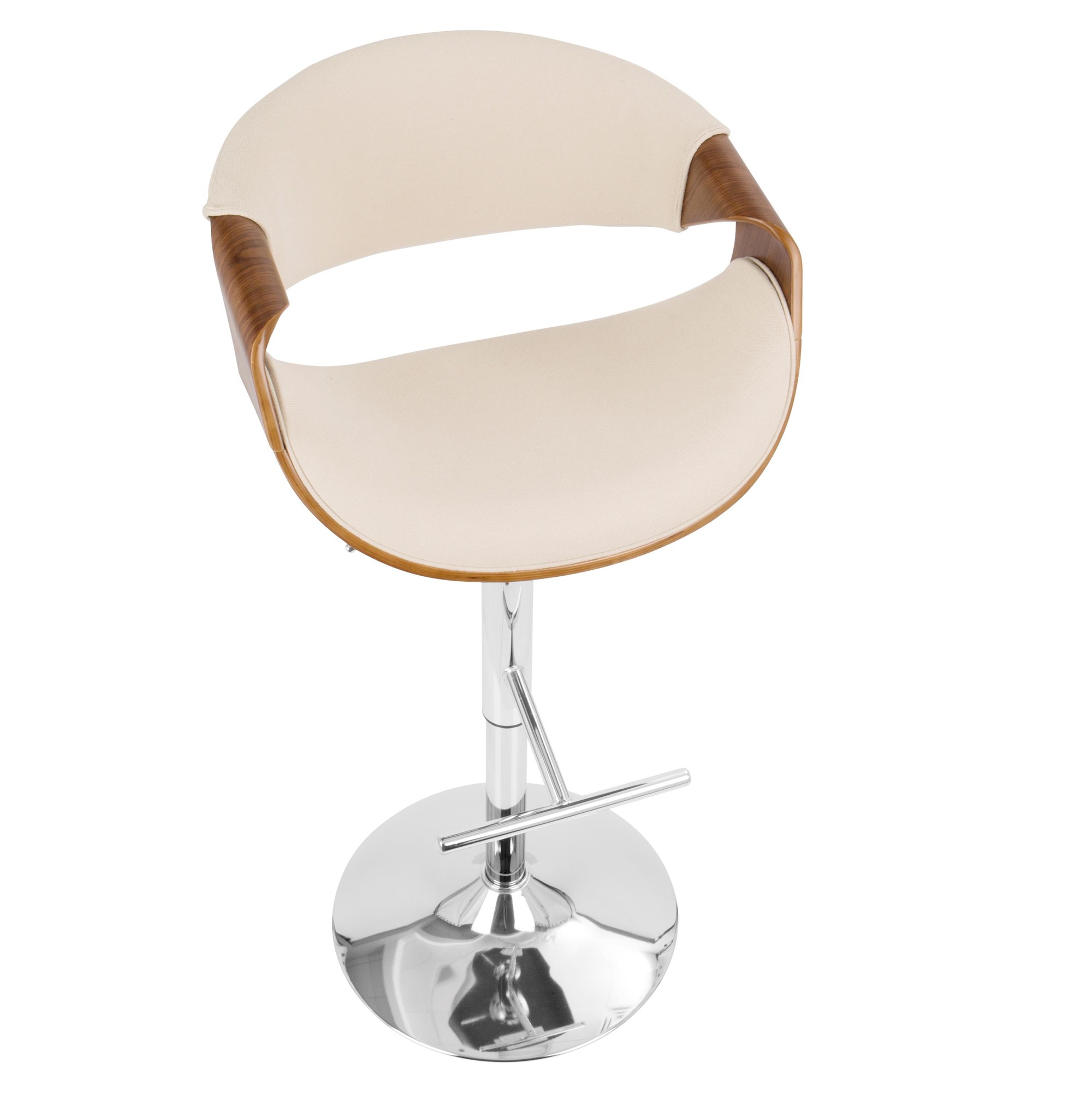 Curvo-Walnut-and-Cream-Mid-Century-Modern-Swivel-Barstool-7