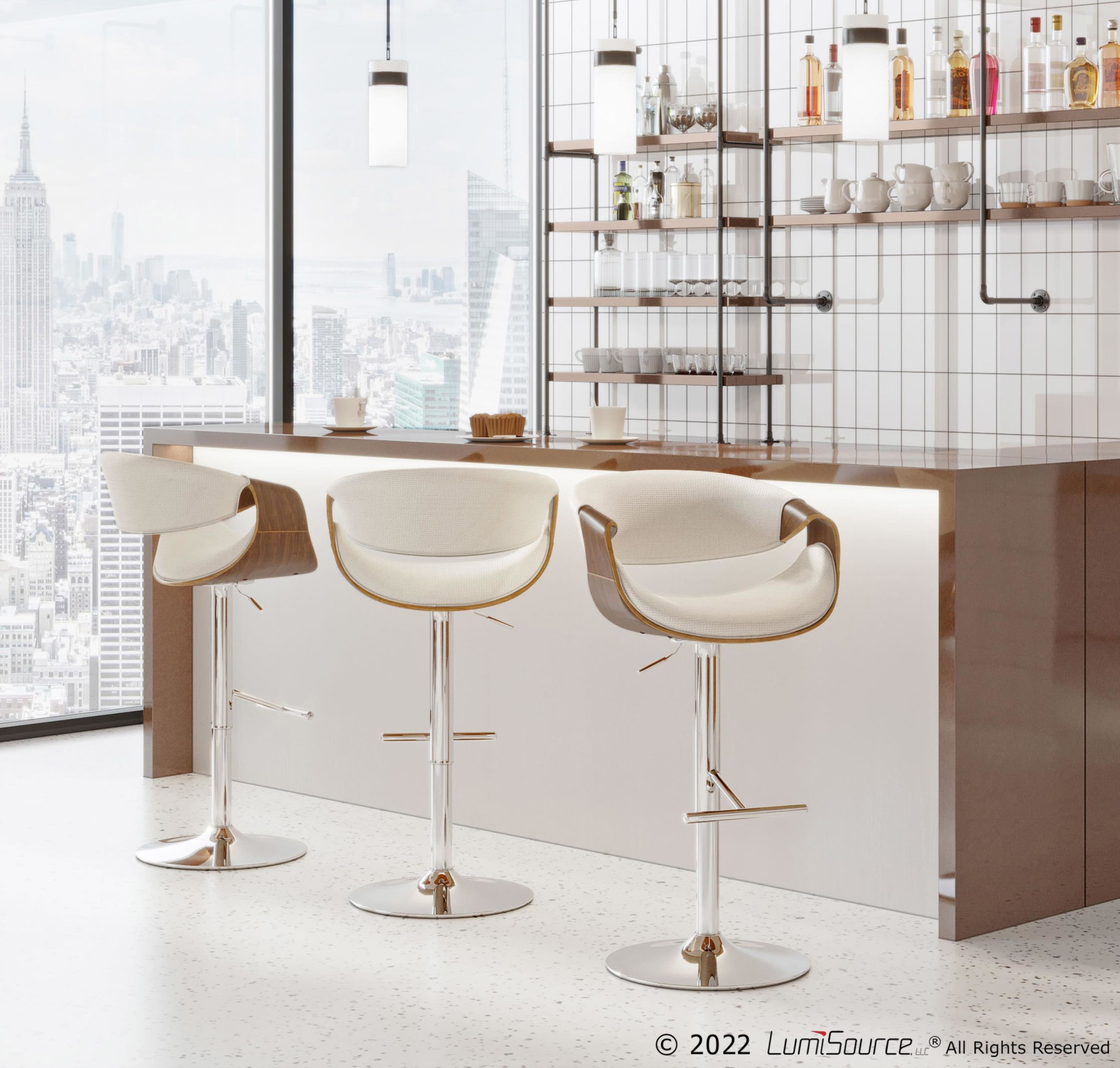 Curvo-Walnut-and-Cream-Mid-Century-Modern-Swivel-Barstool