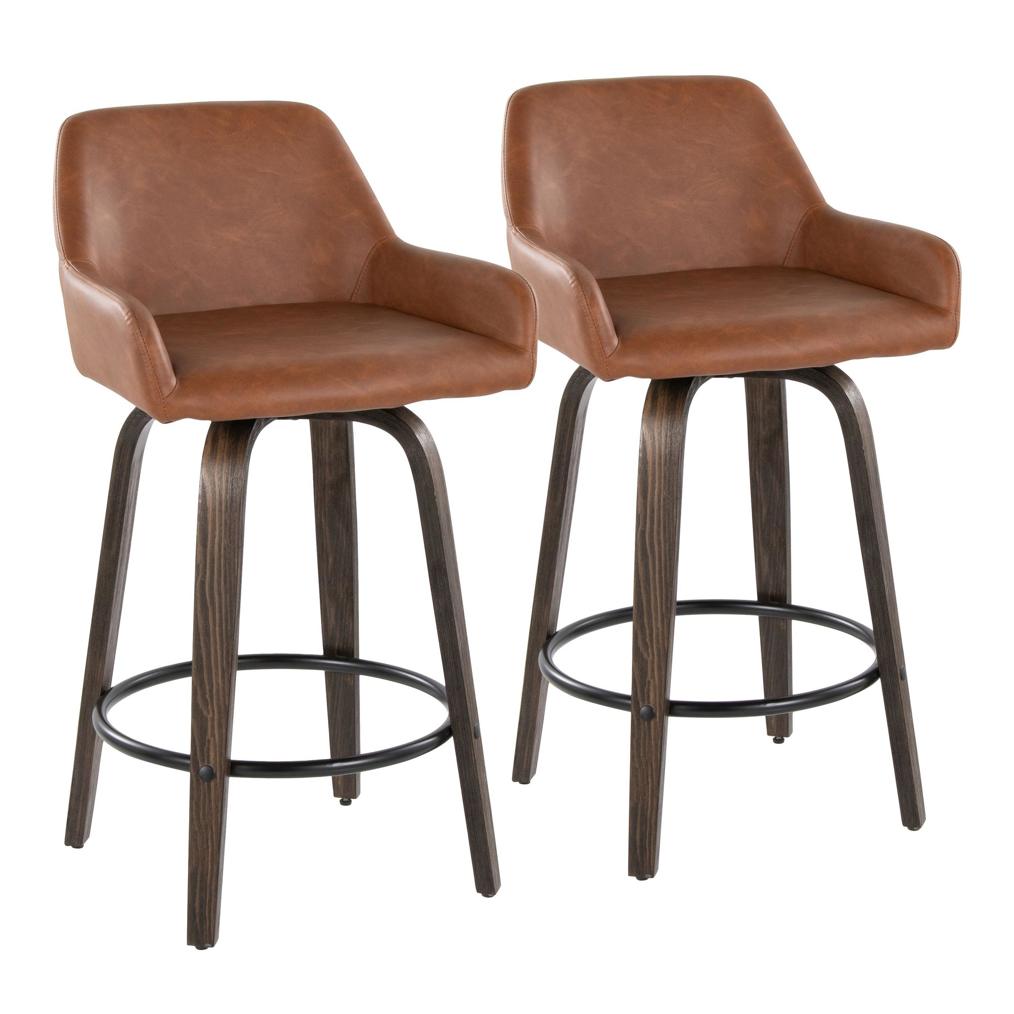 Daniella-26-Contemporary-Walnut-and-Camel-Swivel-Stools-w-Black-Metal-Footrest-Set-of-2-4